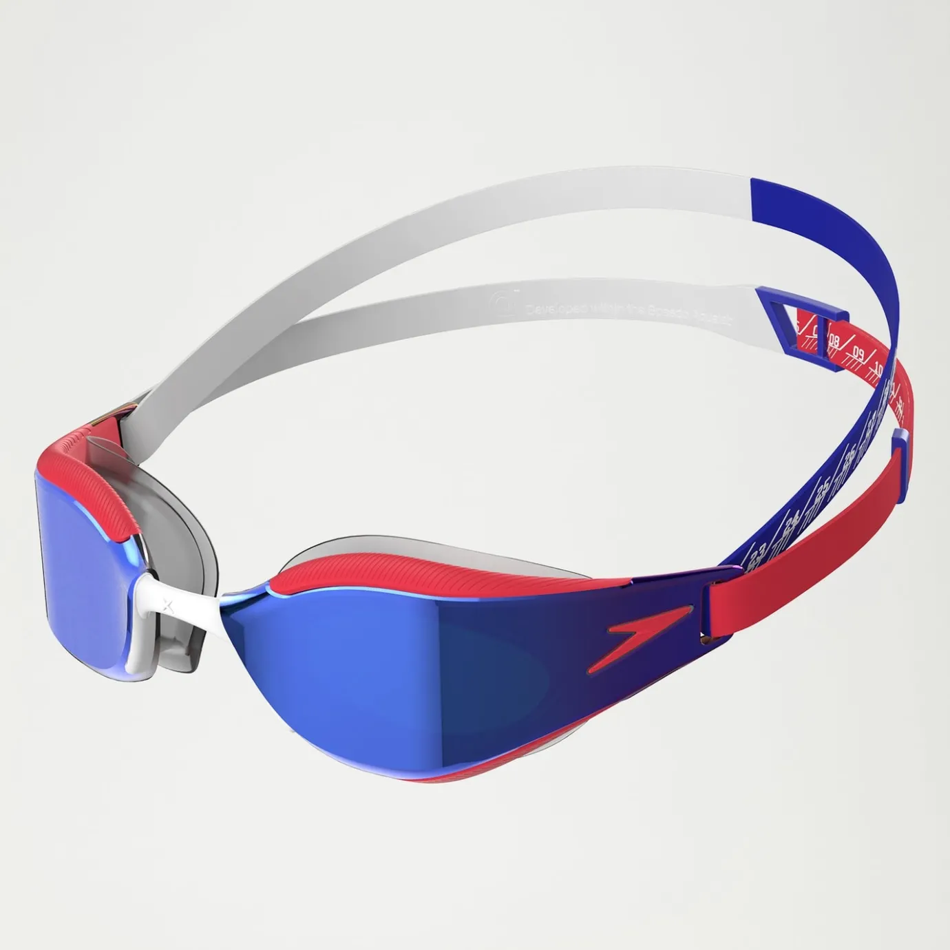 Adult Fastskin Hyper Elite Mirror Goggles White/Blue*Speedo Store