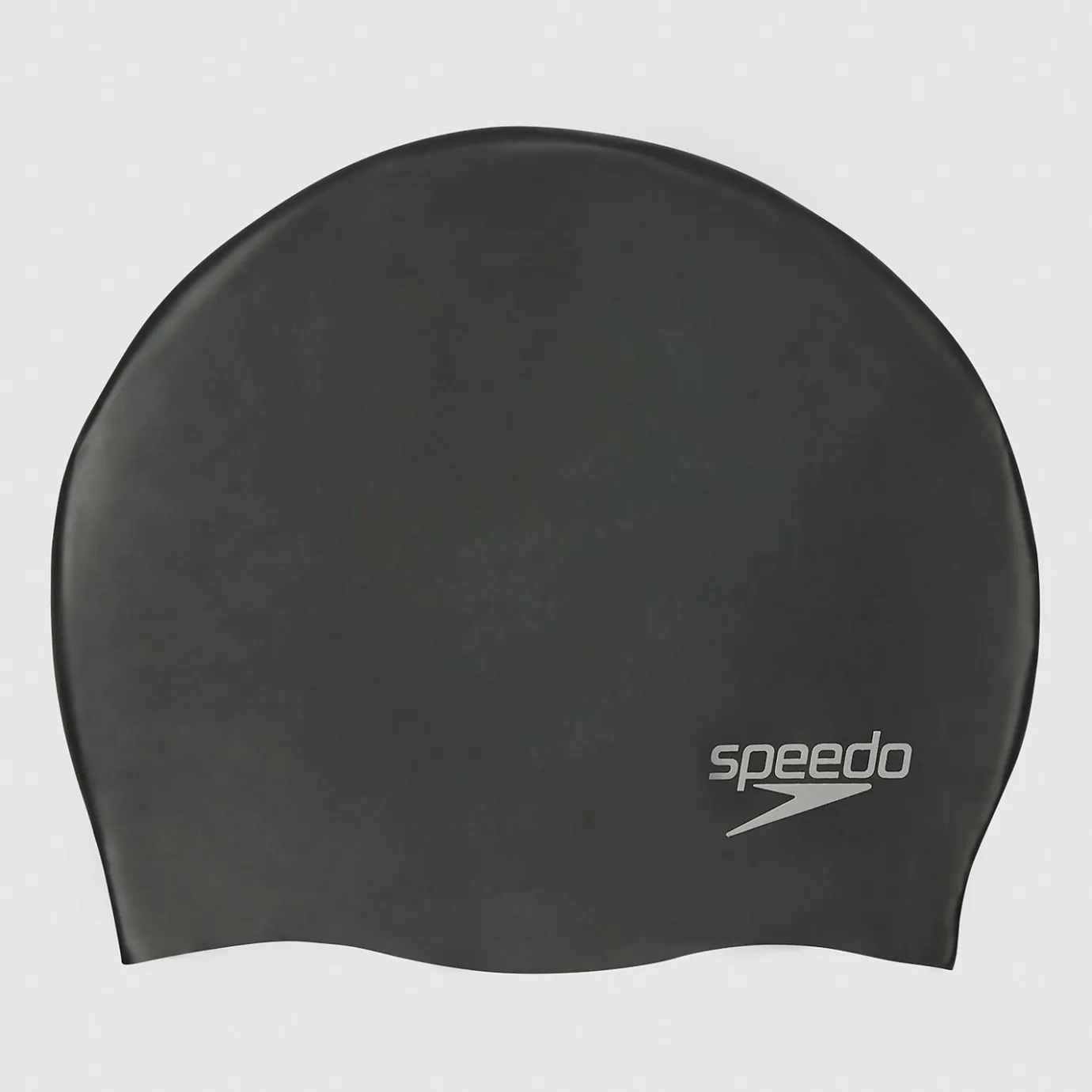 Adult Plain Moulded Silicone Cap Black*Speedo Cheap