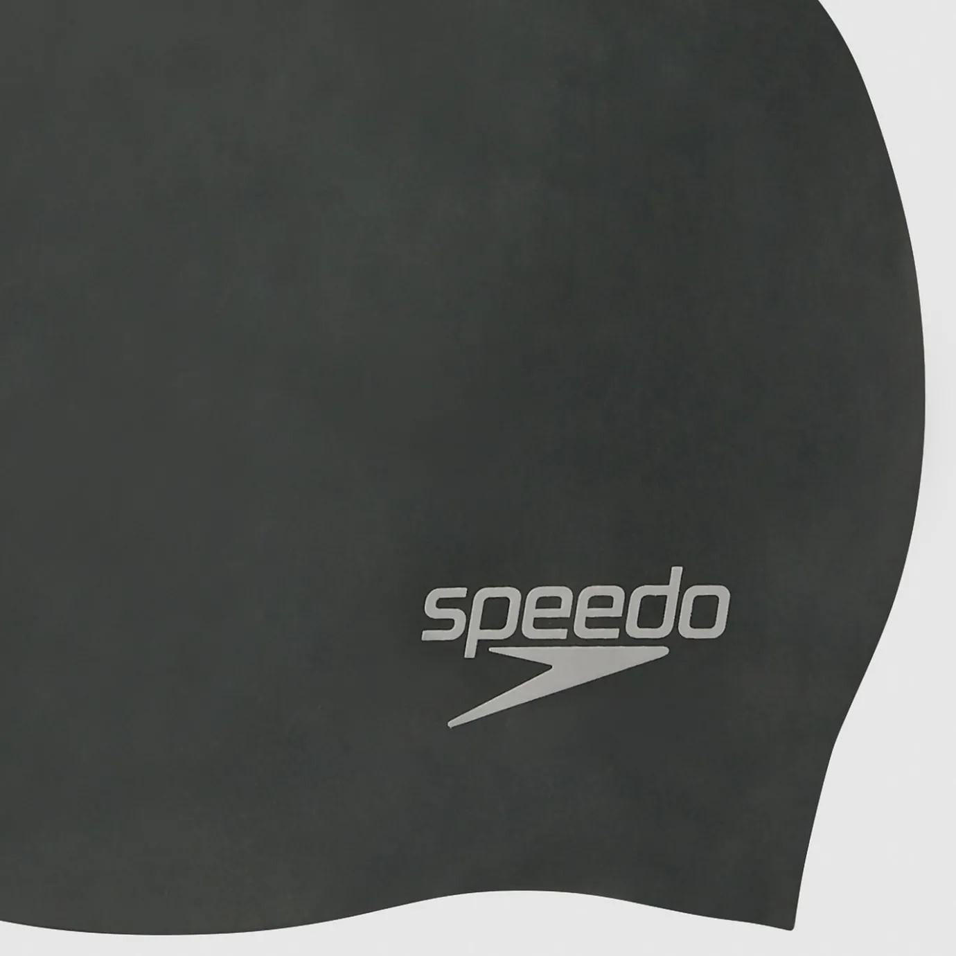 Adult Plain Moulded Silicone Cap Black*Speedo Cheap