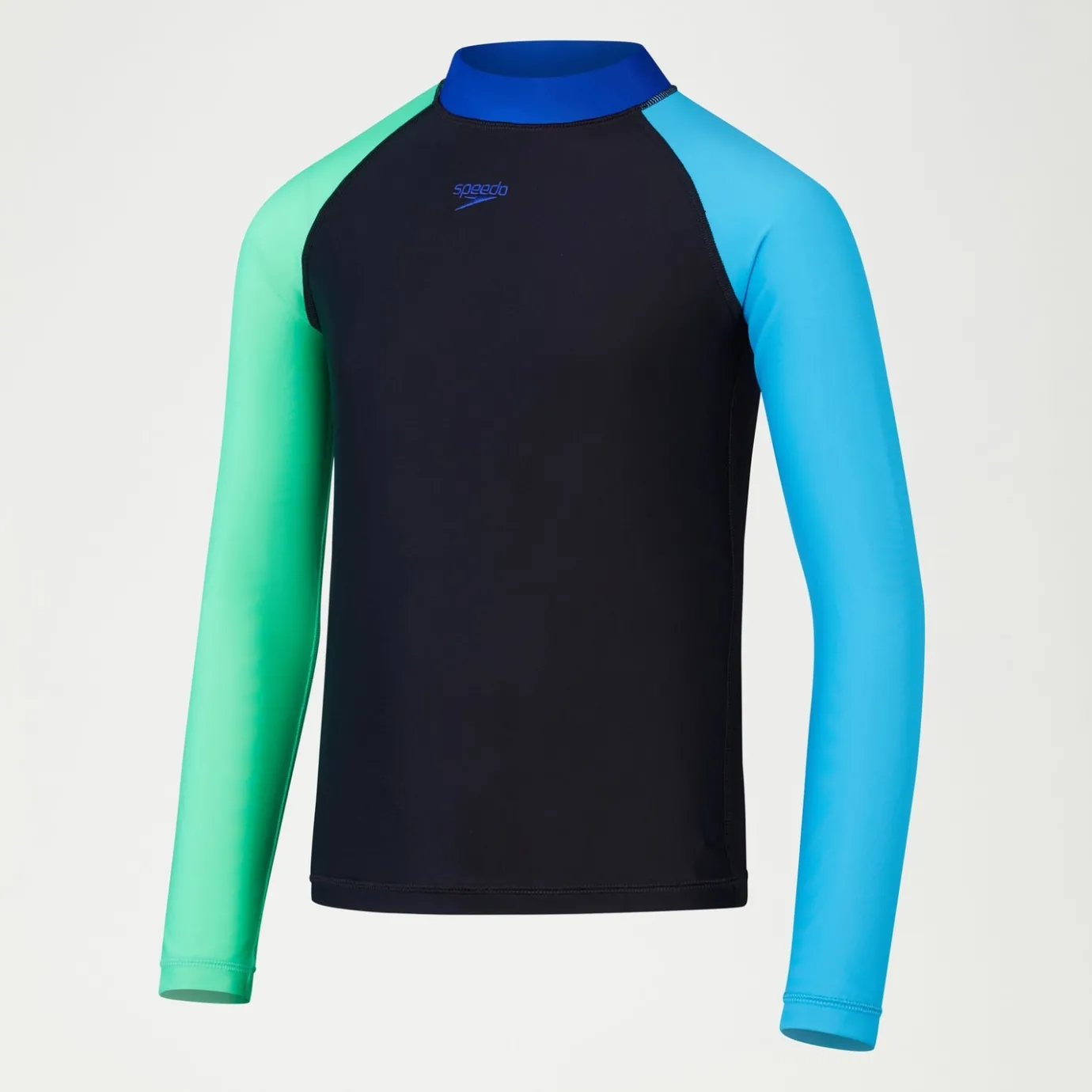 Boys Colourblock Rash Top & Jammer SetBlack/Green/Blue*Speedo Hot