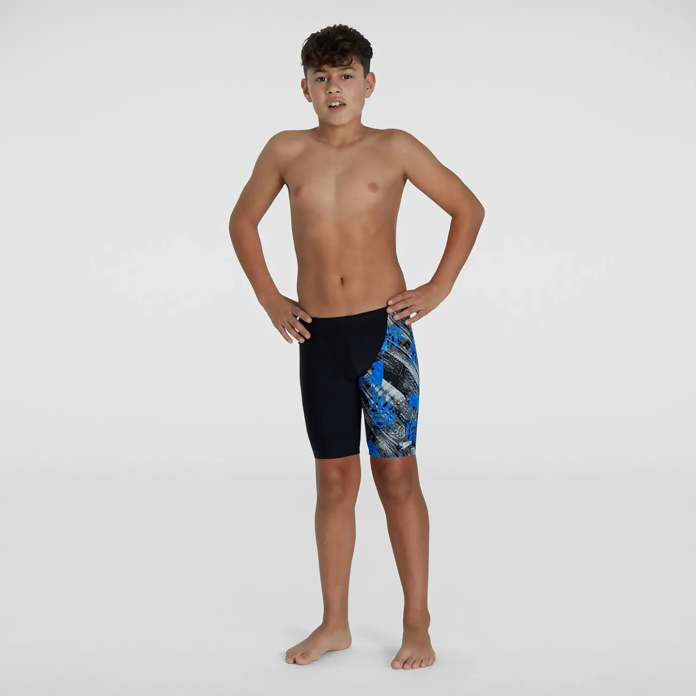 Boys' Digital Allover V Cut Jammer Blue/White*Speedo Shop