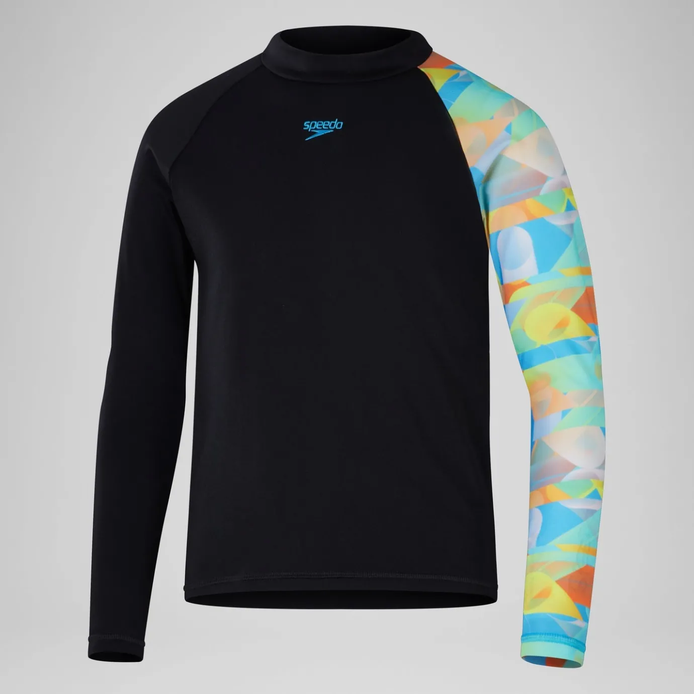 Boys' Digital Long Sleeve Rash Top Black/Blue*Speedo Shop