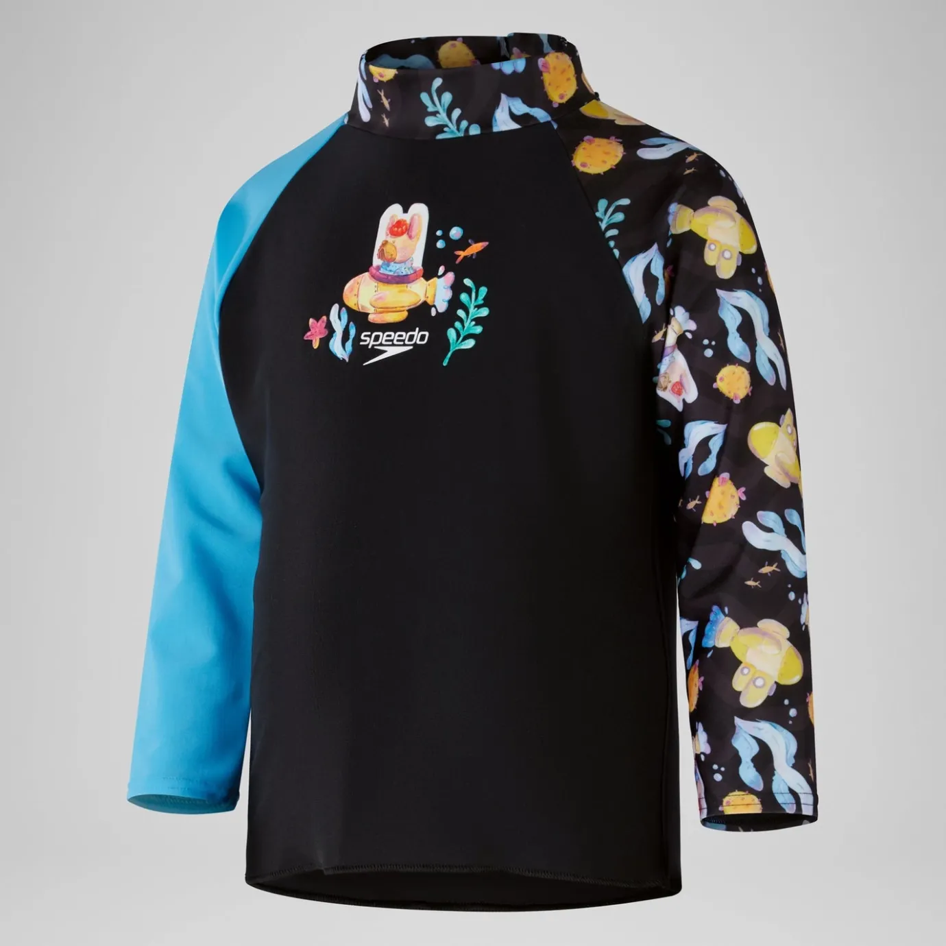 Boys' Digital Long Sleeve Rash Top Black/Grey*Speedo Online