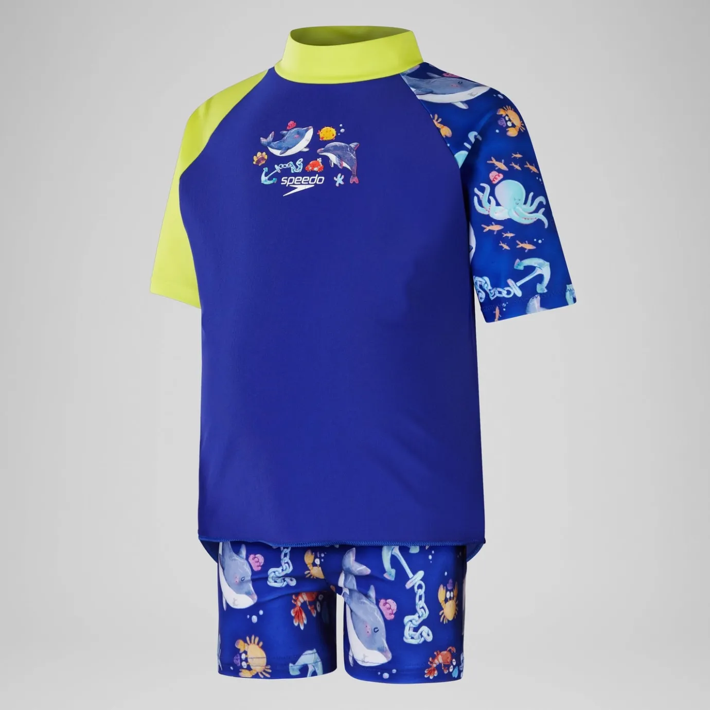 Boys' Digital Short Sleeve Rash Top Blue*Speedo Store