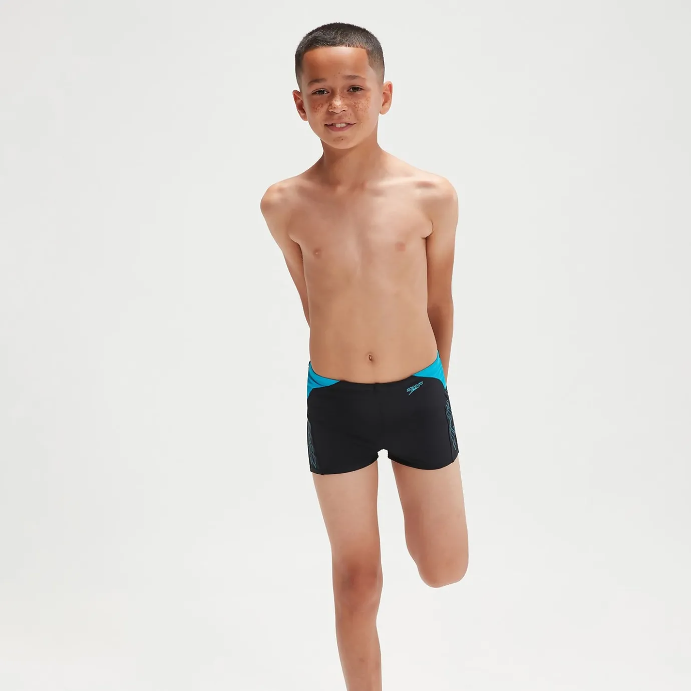 Boys' Hyper Boom Aquashorts Black/Blue*Speedo Hot