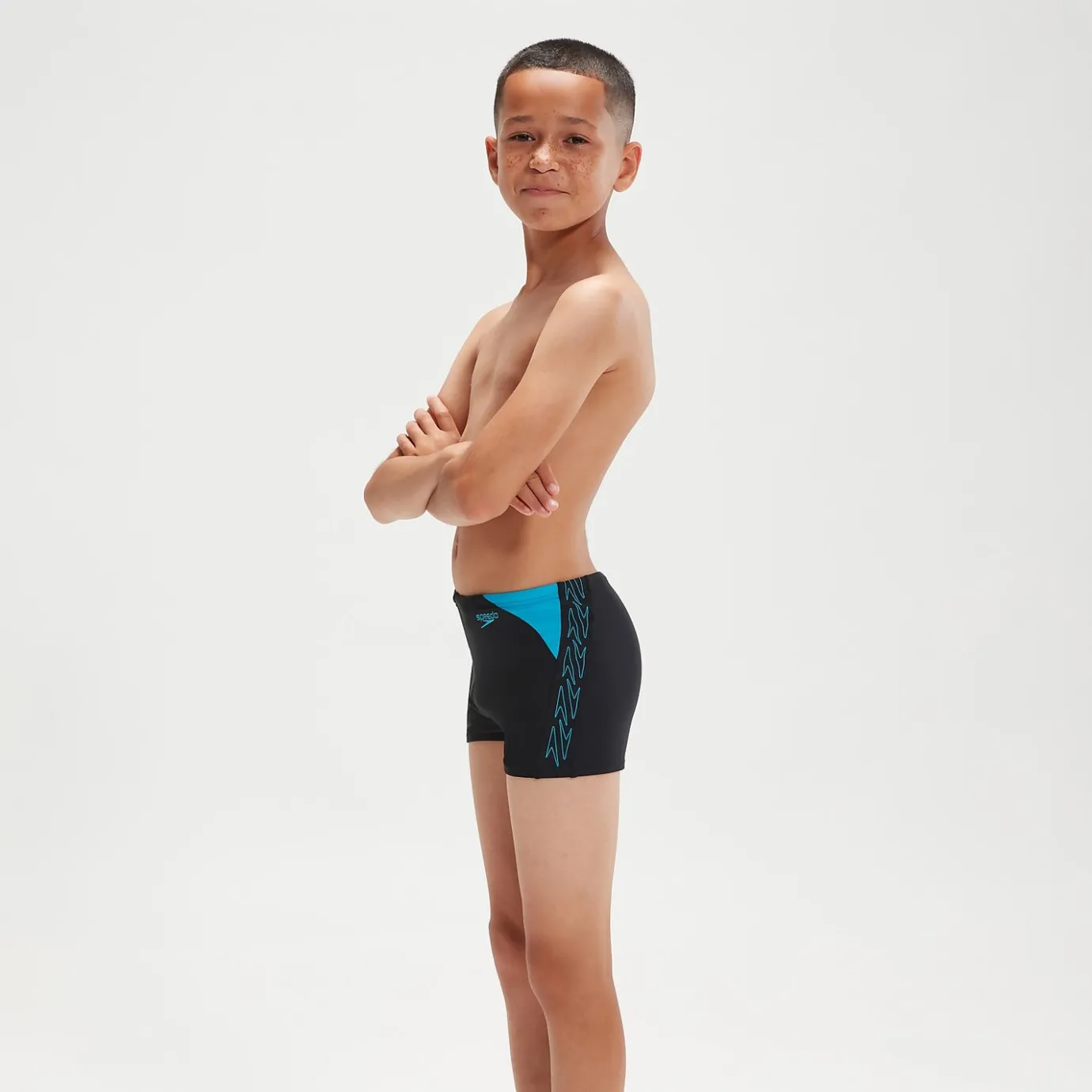Boys' Hyper Boom Aquashorts Black/Blue*Speedo Hot