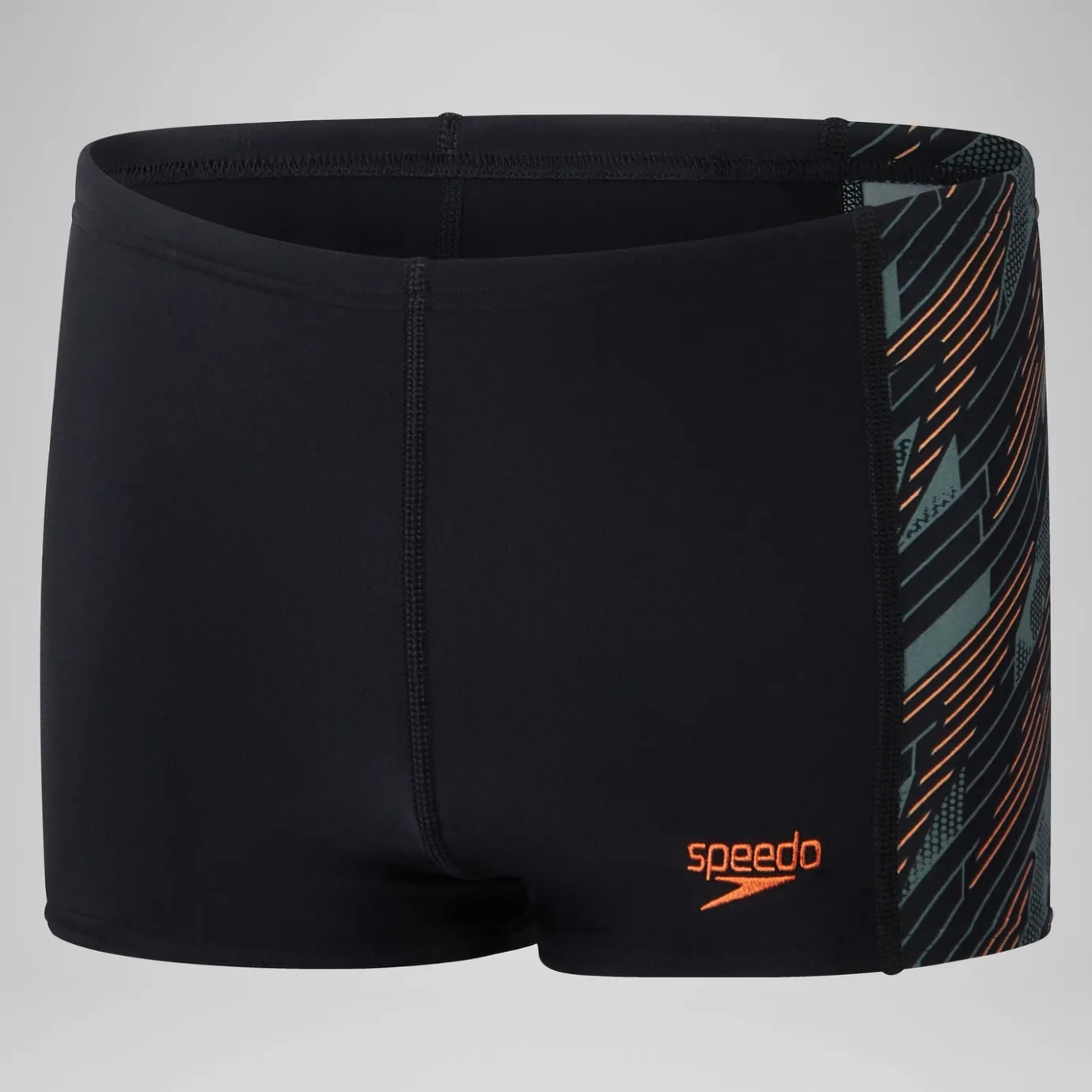 Boys' HyperBoom Panel Aquashort Black/Green*Speedo Fashion