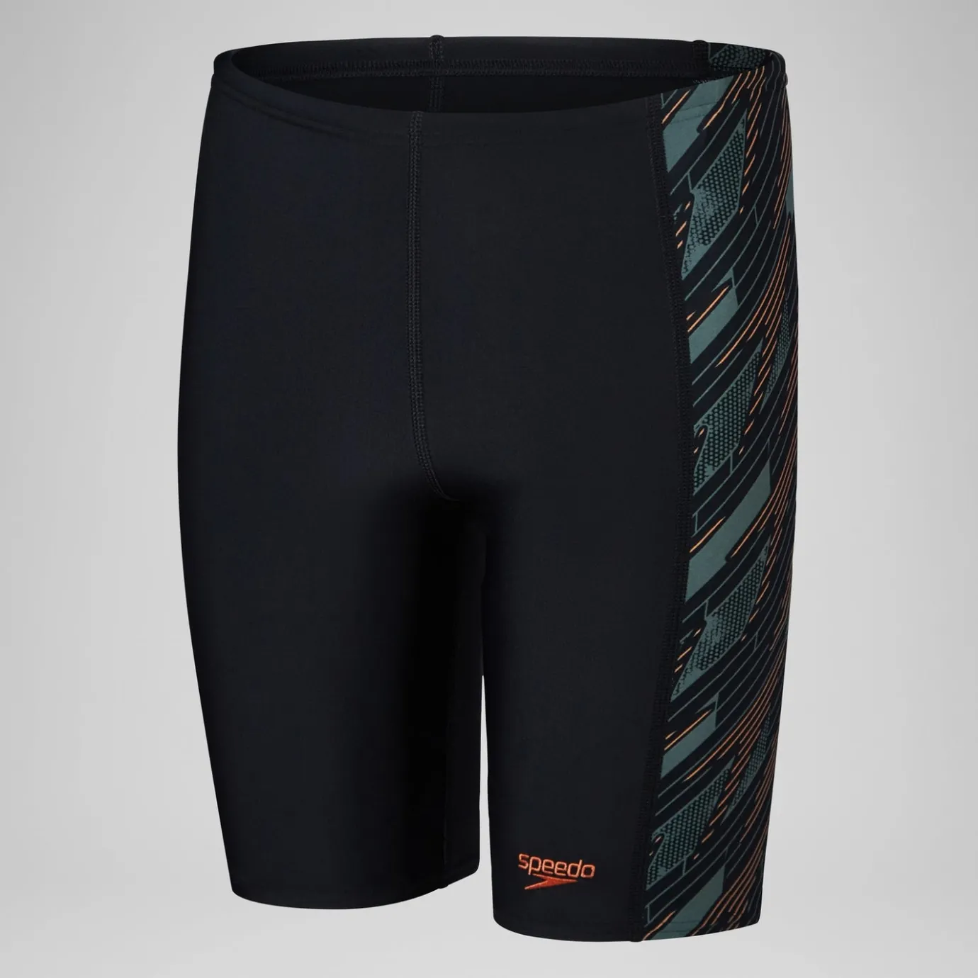 Boys' HyperBoom Panel Jammer Black/Green*Speedo New