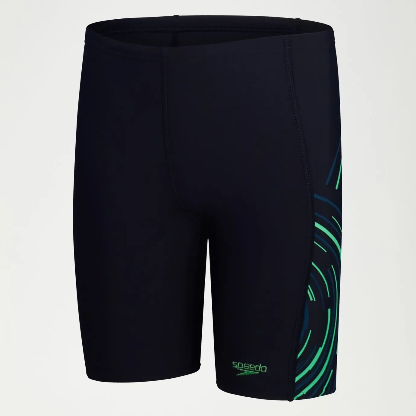 Boys Plastisol Placement Jammer Navy/Green*Speedo Best Sale