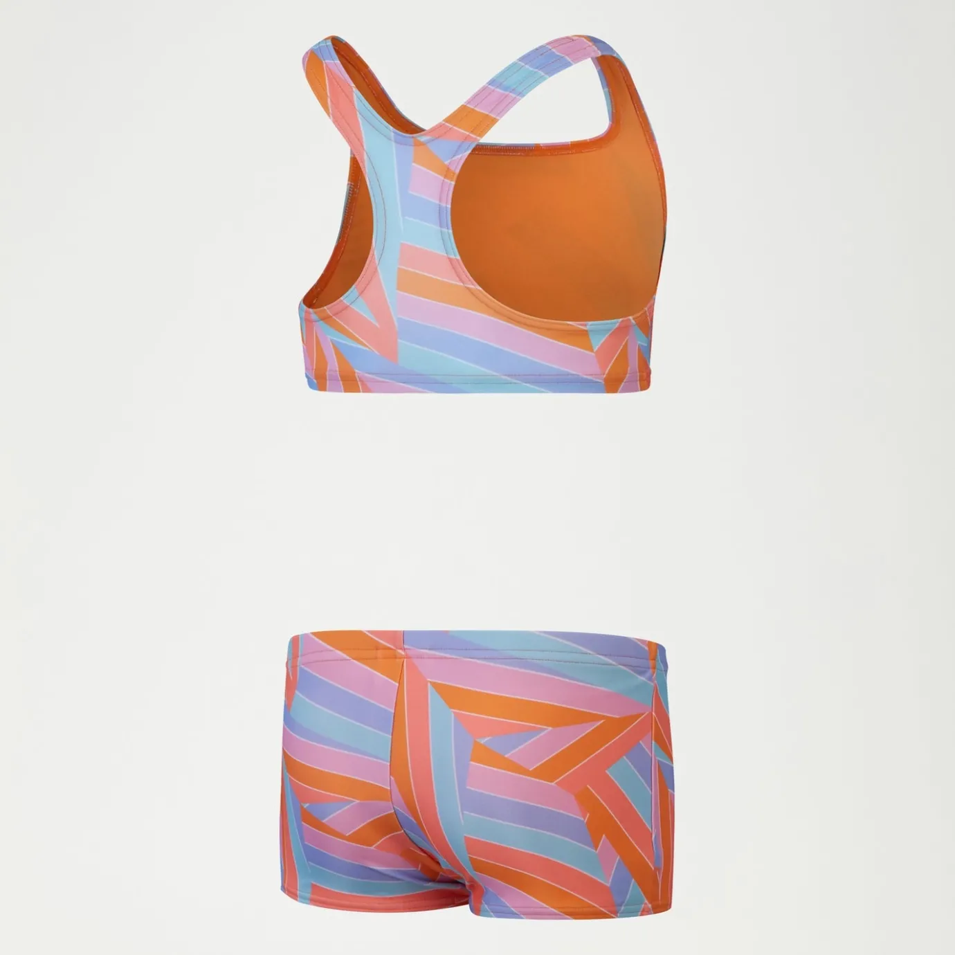 Girls Allover BoylegBikini Orange/Blue*Speedo Fashion