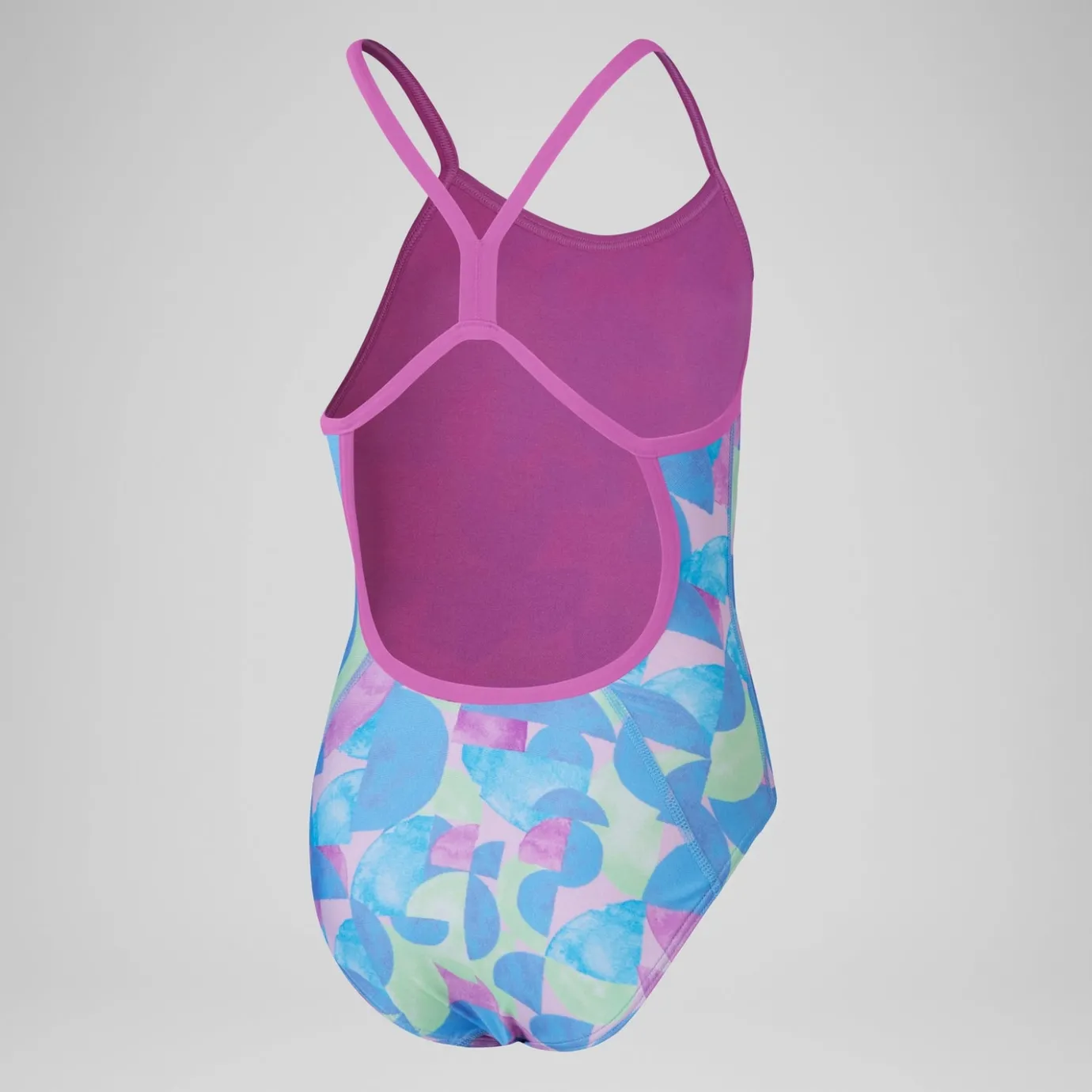 Girls' Club Training Allover Digital Vback Swimsuit Pink/Blue*Speedo Outlet