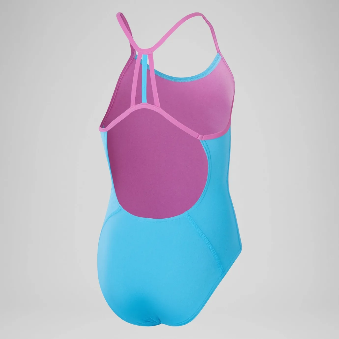 Girls' Club Training Solid Lane Line Back Swimsuit Blue*Speedo Sale