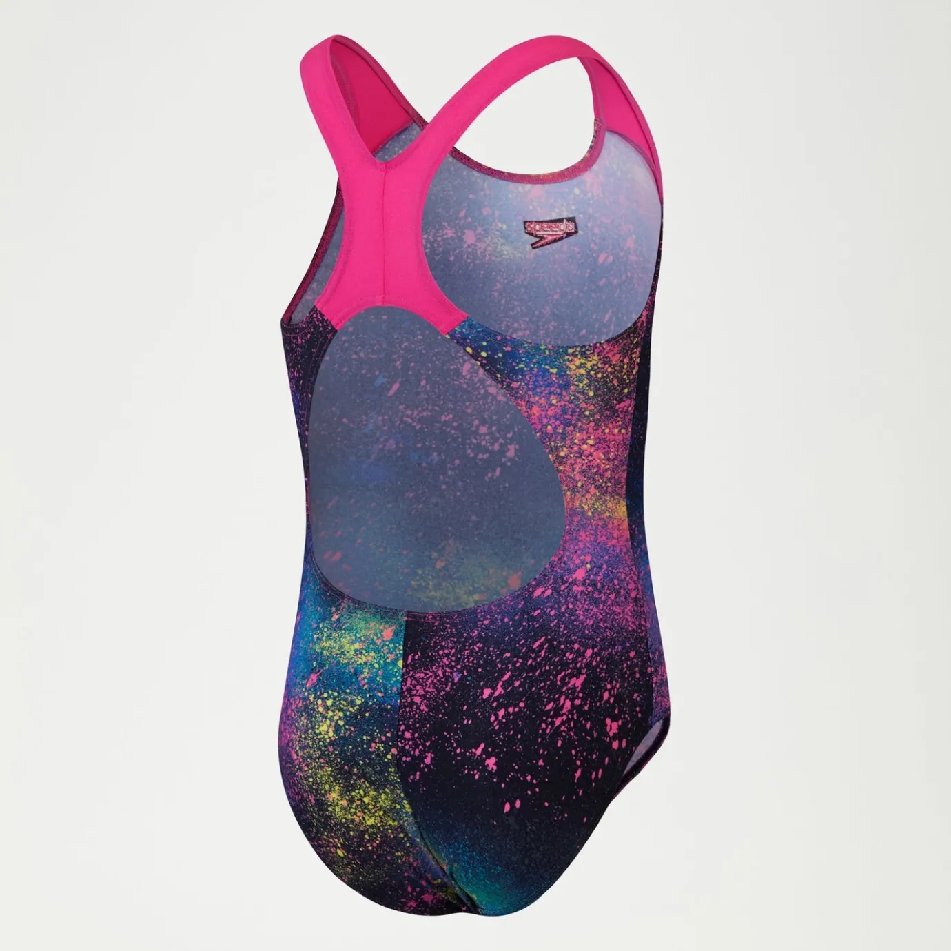 Girls Digital Allover Splashback Swimsuit Black/Pink*Speedo Cheap