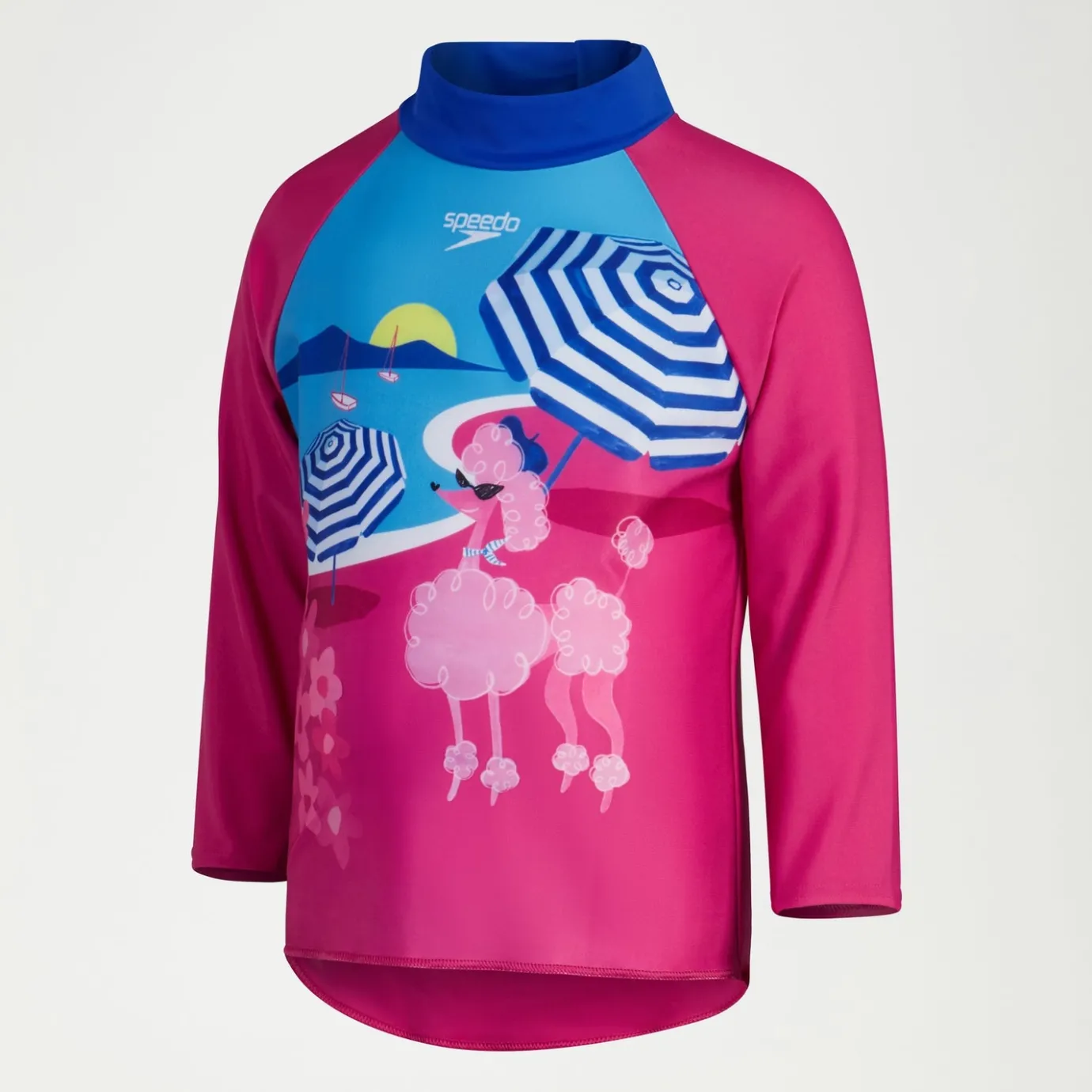 Girls Digital Long Sleeve Rash Top Pink/Blue*Speedo Best Sale