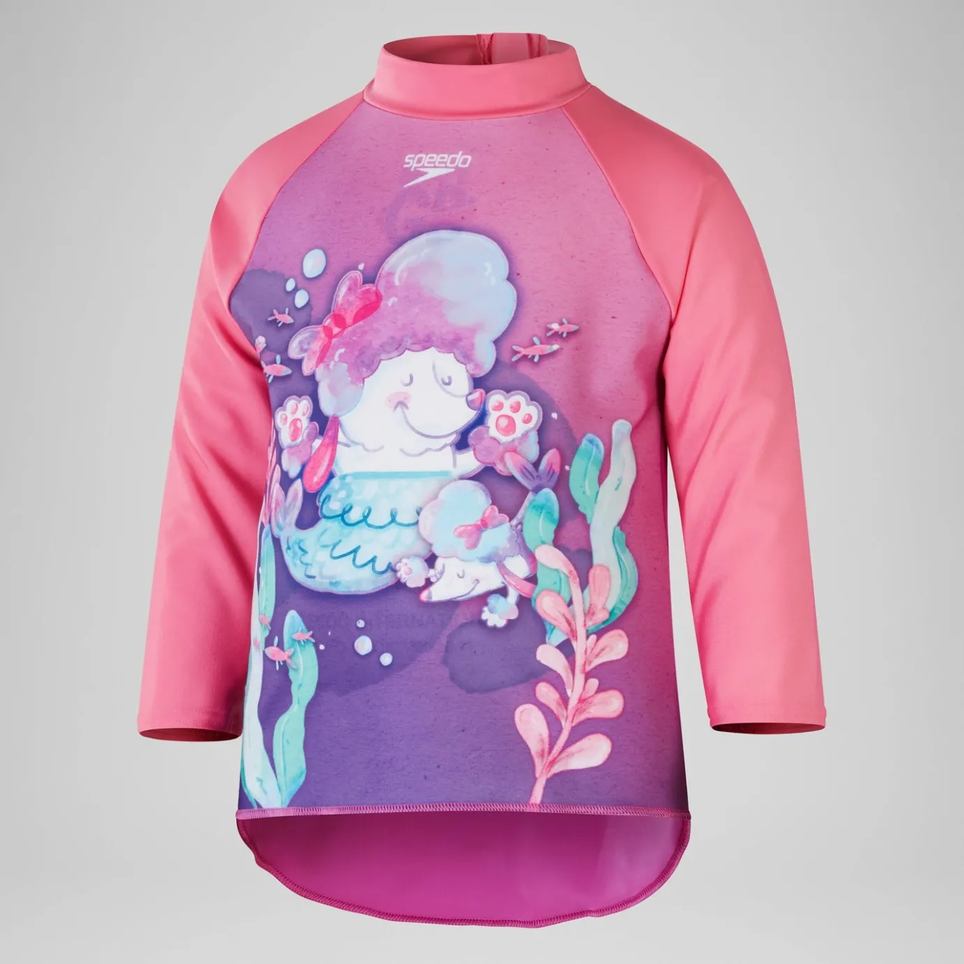 Girls' Digital Long Sleeve Rash Top Pink/Purple*Speedo Shop