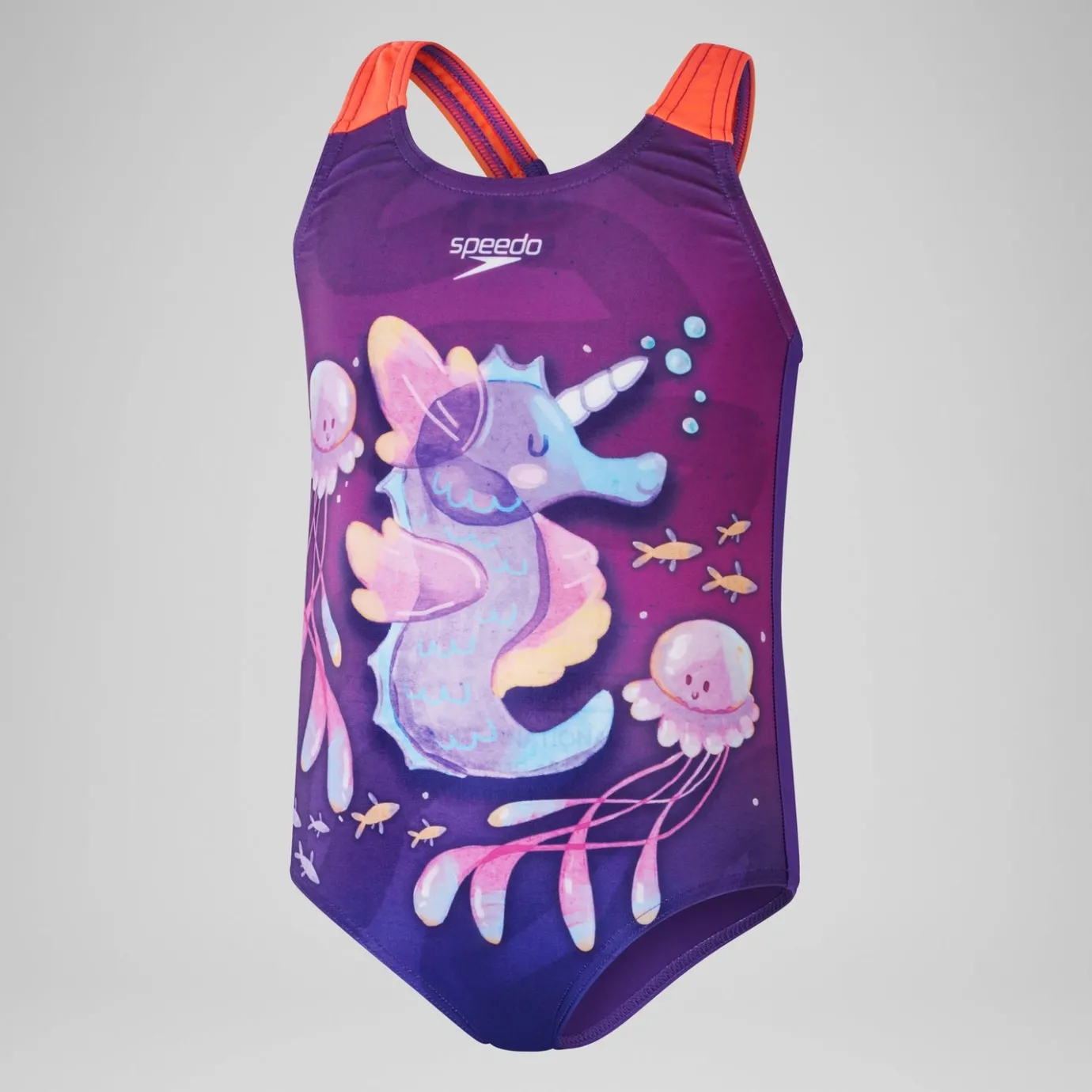 Girls' Digital Printed Swimsuit Purple/Pink*Speedo Flash Sale