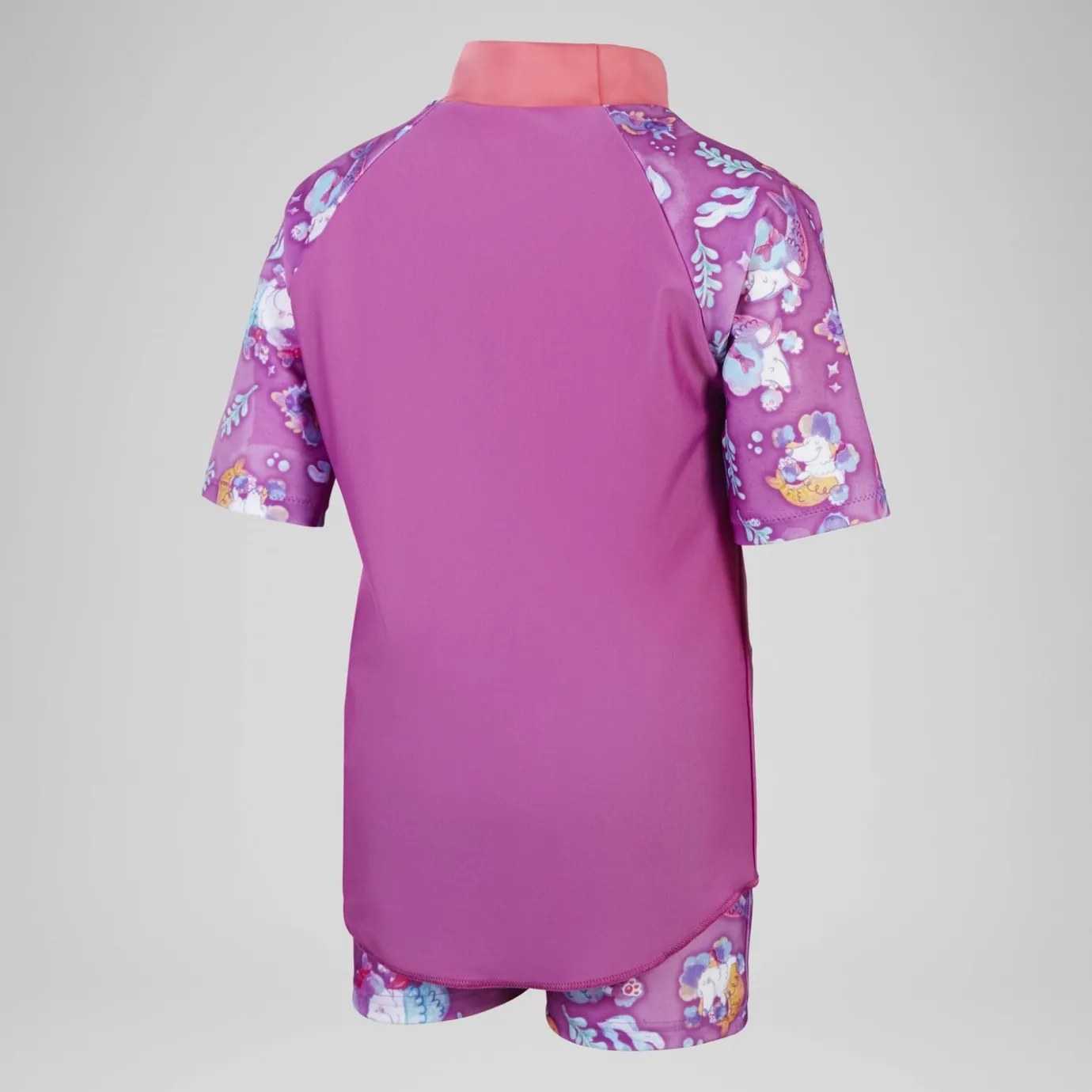 Girls' Digital Short Sleeve Rash Top Set Pink/Purple*Speedo Hot