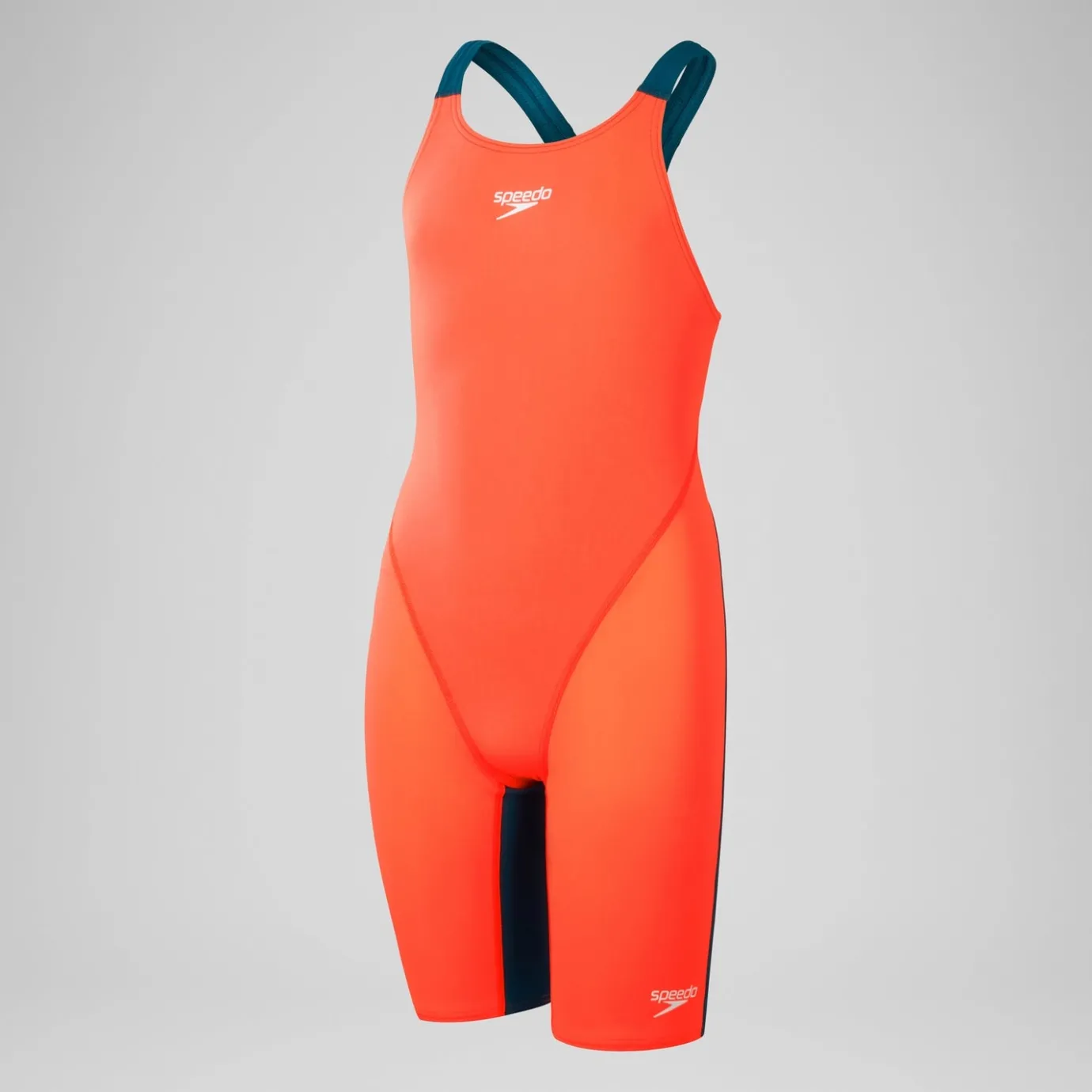 Girls' Fastskin Endurance+ Max Openback Kneeskin Red/Teal*Speedo Flash Sale