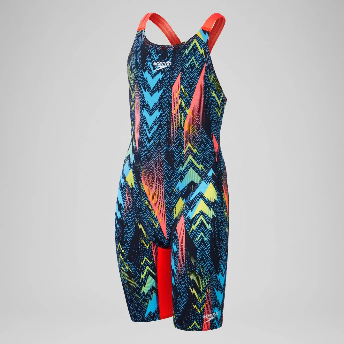Girls' Fastskin Endurance+ Max Openback Kneeskin Teal/Blue/Red*Speedo Sale