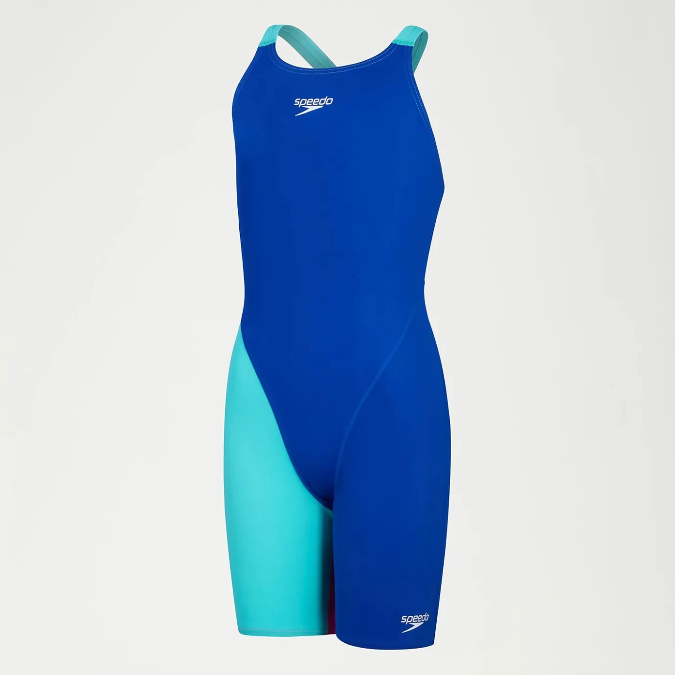 Girls' Fastskin Endurance+ Openback Kneeskin Blue/Green*Speedo Cheap
