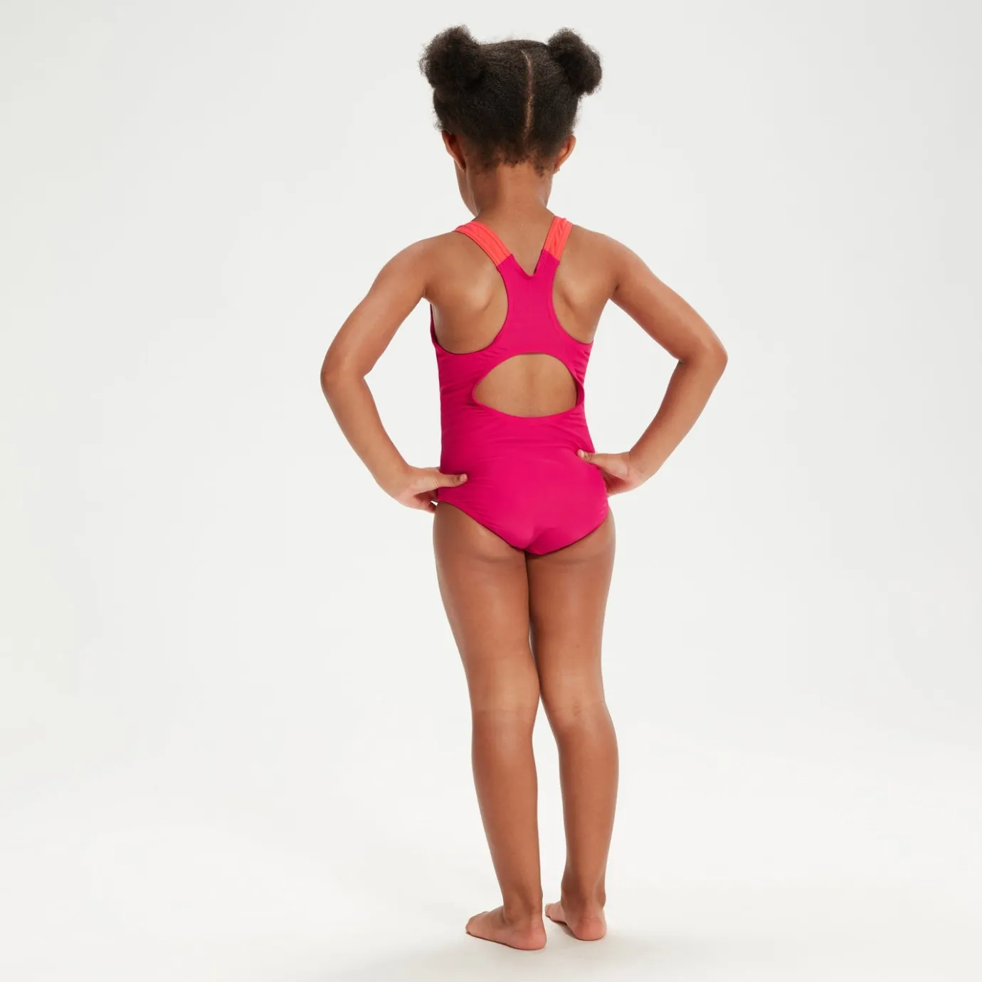 Girls Learn to Swim Medalist Swimsuit Pink/Coral*Speedo New