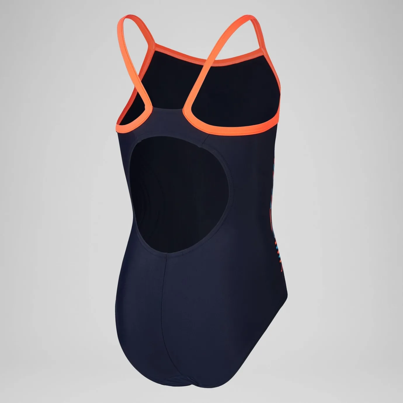 Girls' Plastisol Placement Thinstrap Muscleback Swimsuit Navy/Red*Speedo Outlet