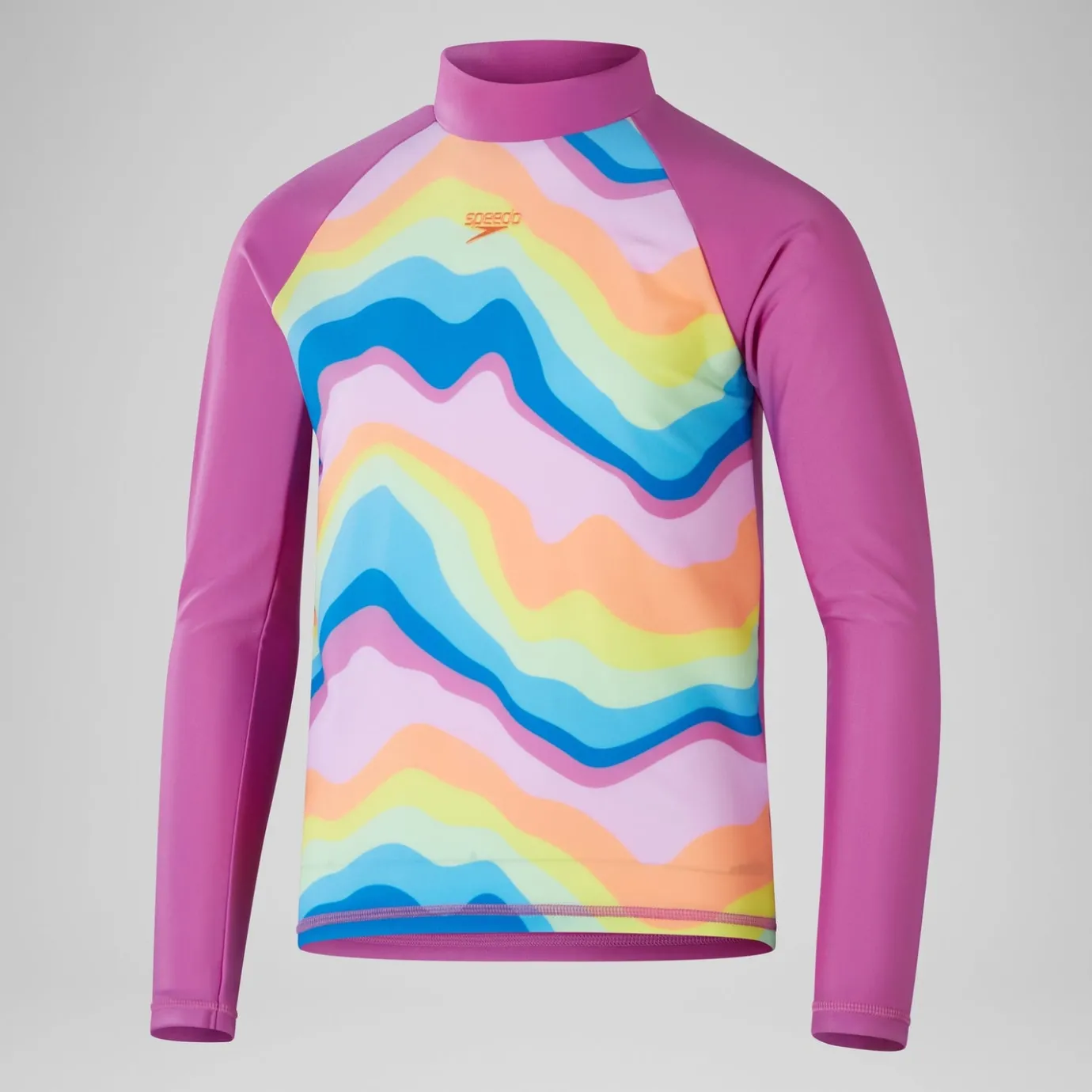Girls' Printed Long Sleeve Rash Top Pink*Speedo Online