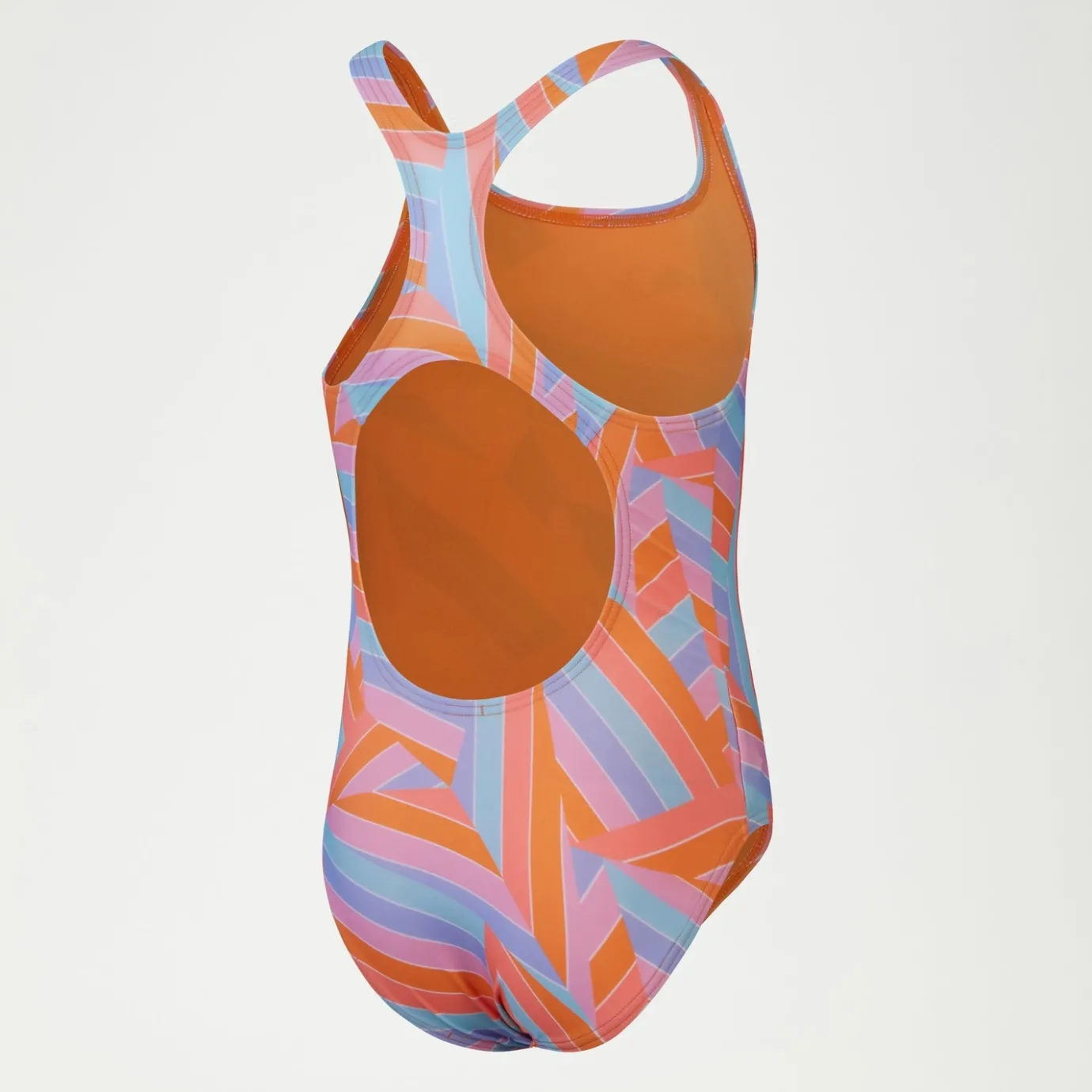 Girls Printed Medalist Swimsuit Orange/Blue*Speedo Clearance
