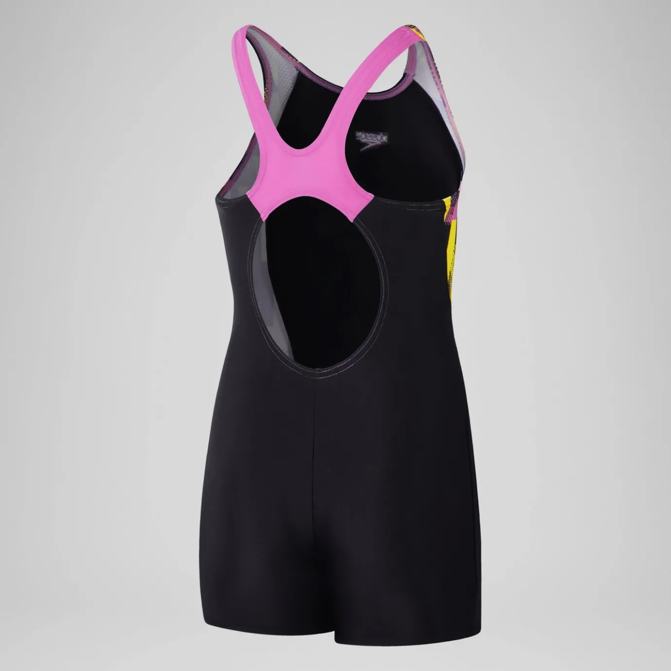 Girls' Printed Panel Legsuit Black/Pink*Speedo Online
