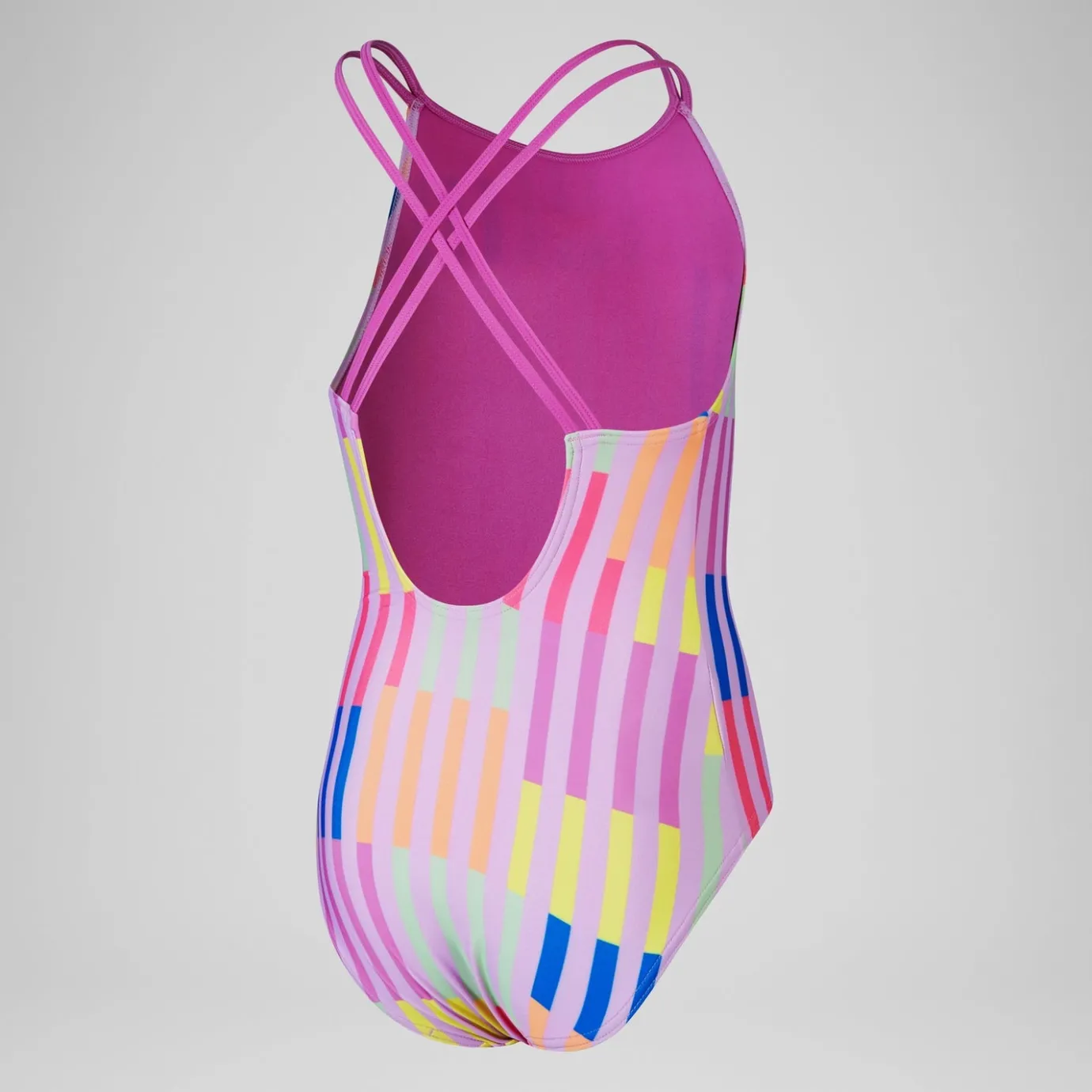 Girls' Printed Twinstrap Swimsuit Pink*Speedo New