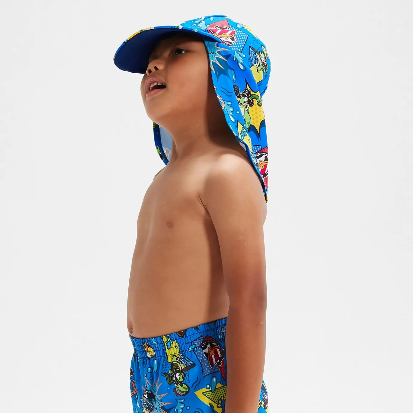 Infant Boy's Learn To Swim Sun Protection Hat Blue*Speedo New