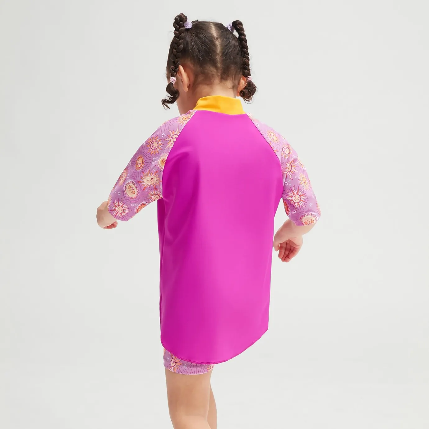 Infant Girls' Digital Short Sleeve Rash Top Set Purple/Yellow*Speedo Discount