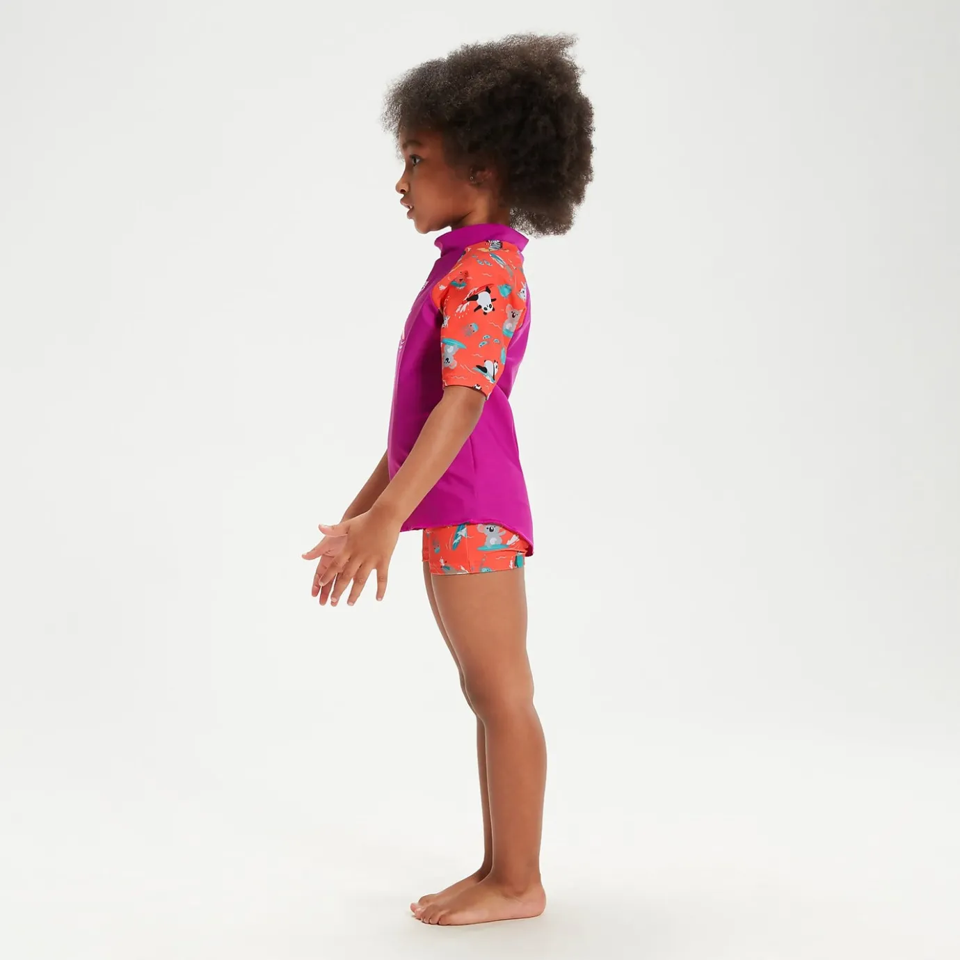 Infant Girls' Short Sleeve Rash Top Set Purple*Speedo Hot