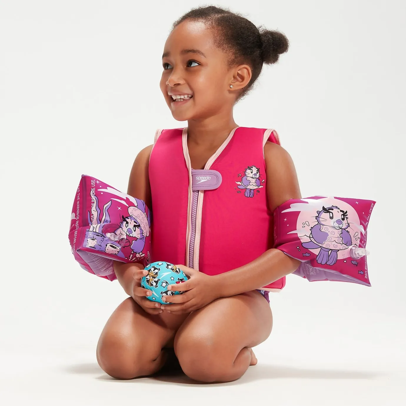 Infant Learn to Swim Aria Sea Otter Armbands Pink*Speedo Best