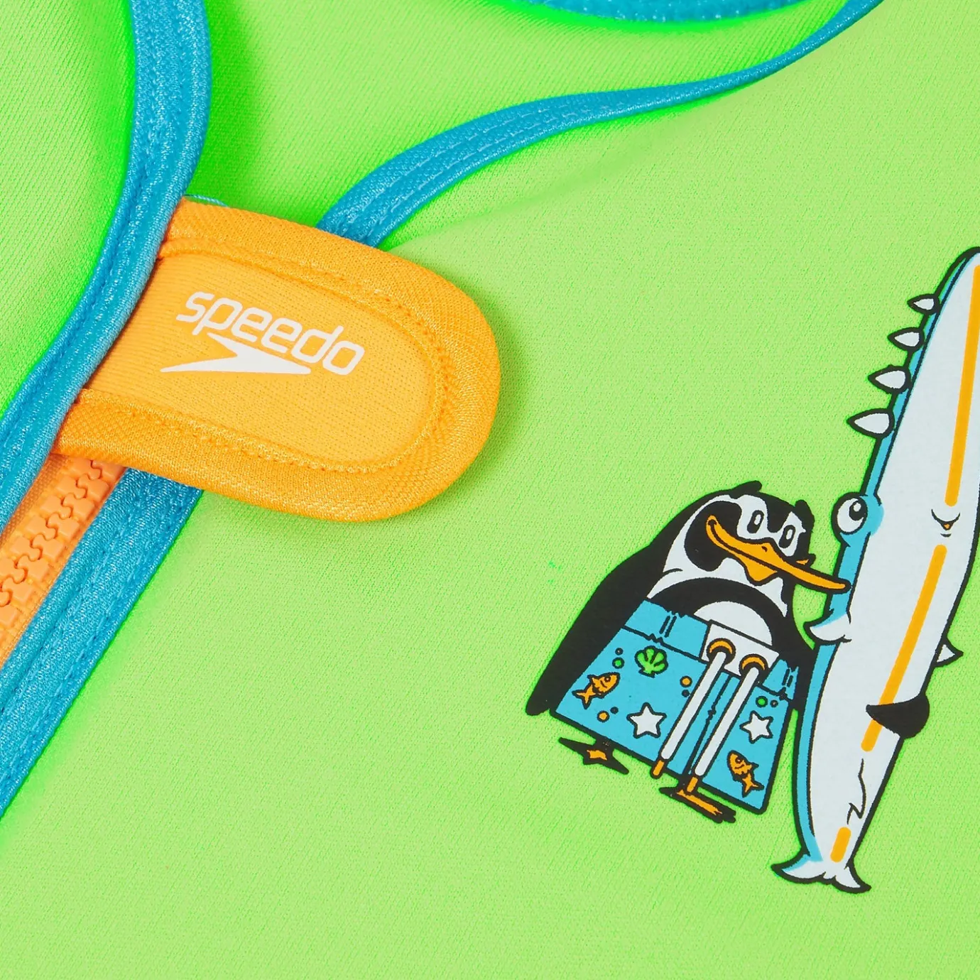 Infant Learn to Swim Chima African Penguin Float Vest Green*Speedo Clearance