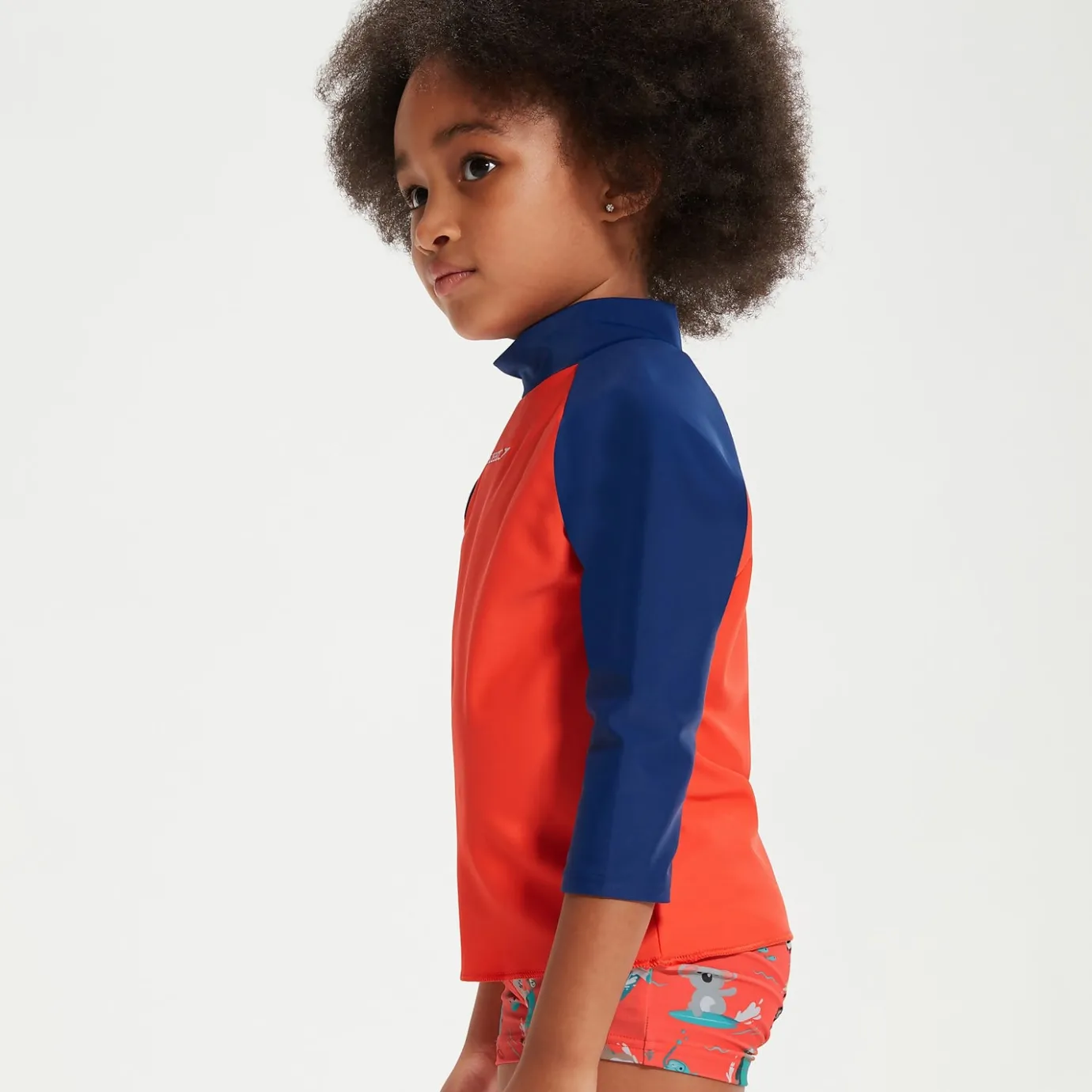 Infant Unisex Learn To Swim Essential Rash Top Blue/Coral*Speedo Online