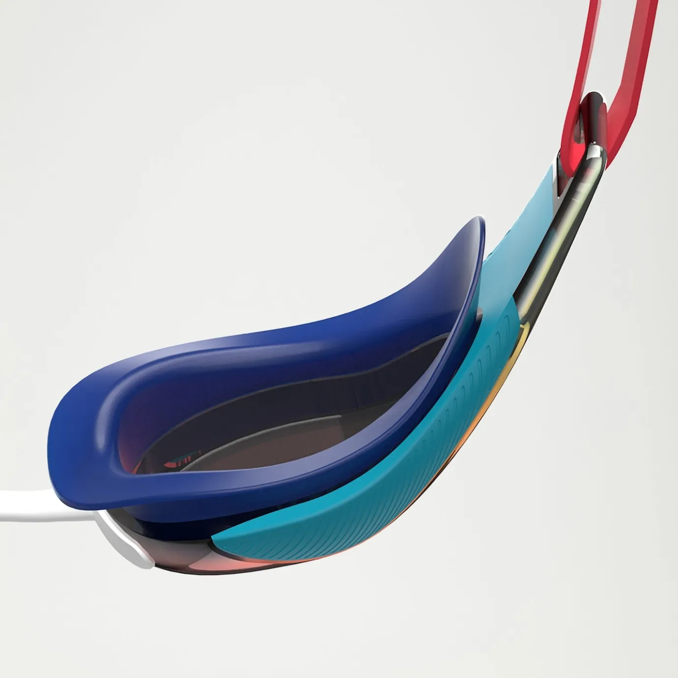 Junior Fastskin Hyper Elite Mirror Goggles Red/Blue*Speedo Hot
