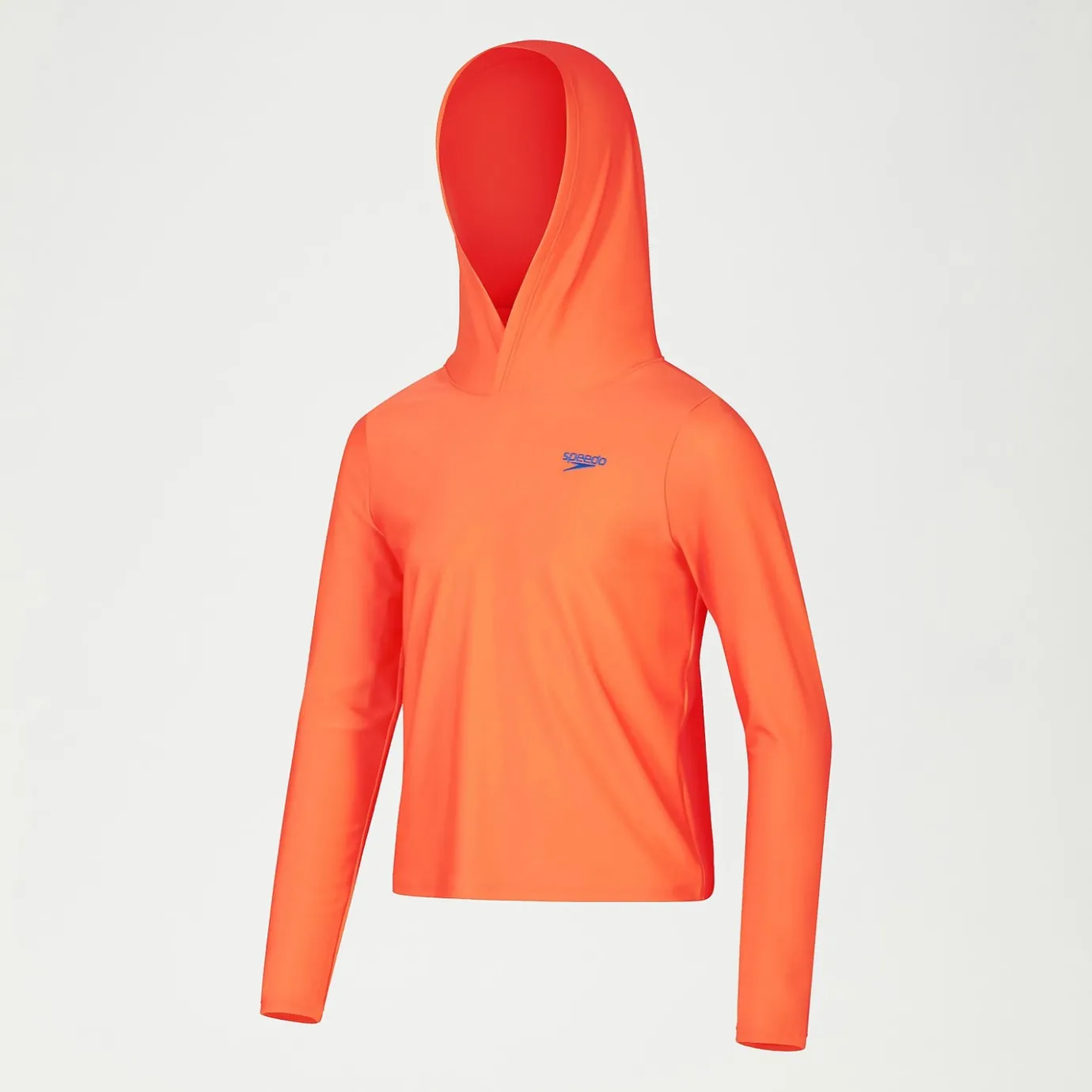 Junior Unisex Hooded Long Sleeve Rash Top Orange/Blue*Speedo Sale