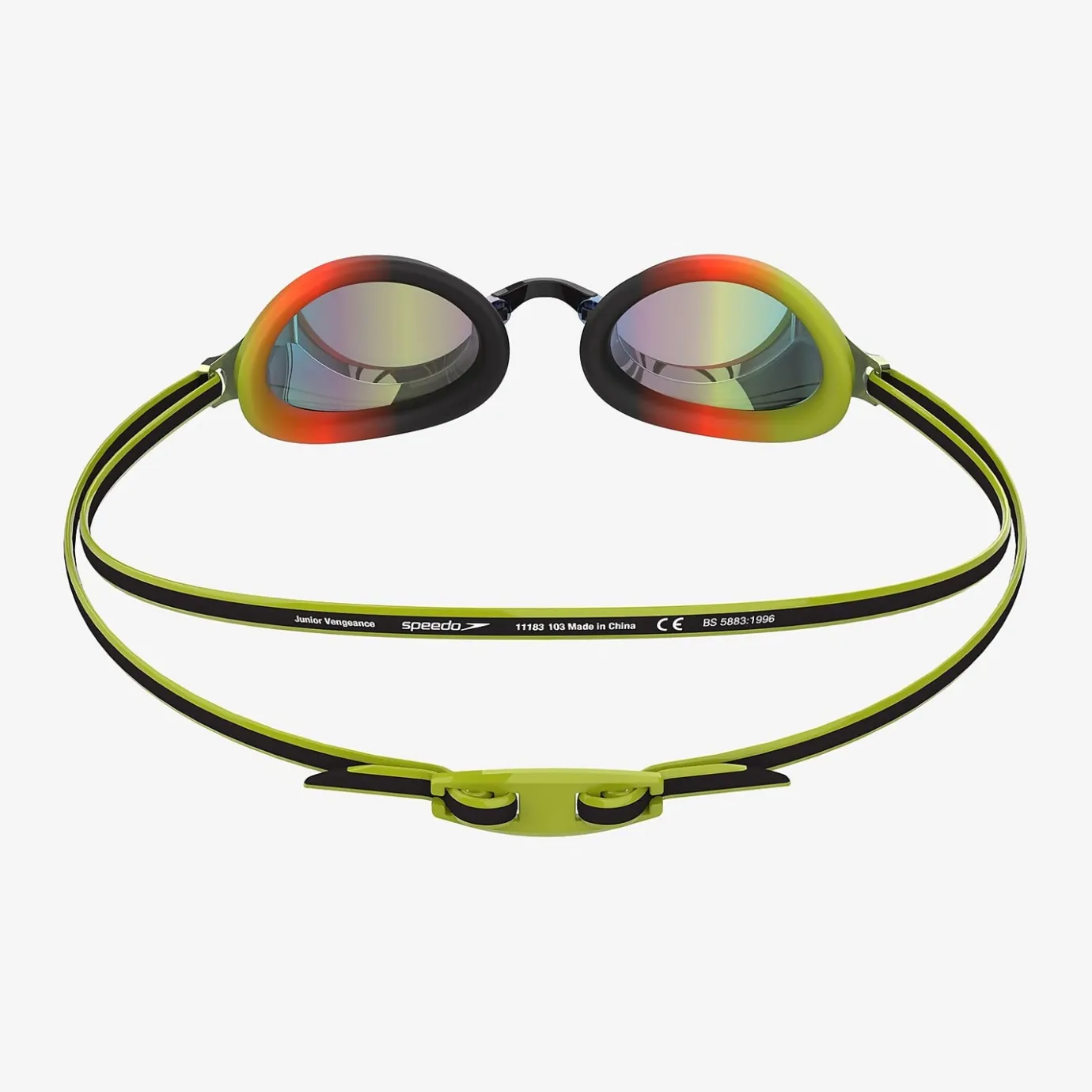 Junior Vengeance Mirror Goggles Black/Green*Speedo New