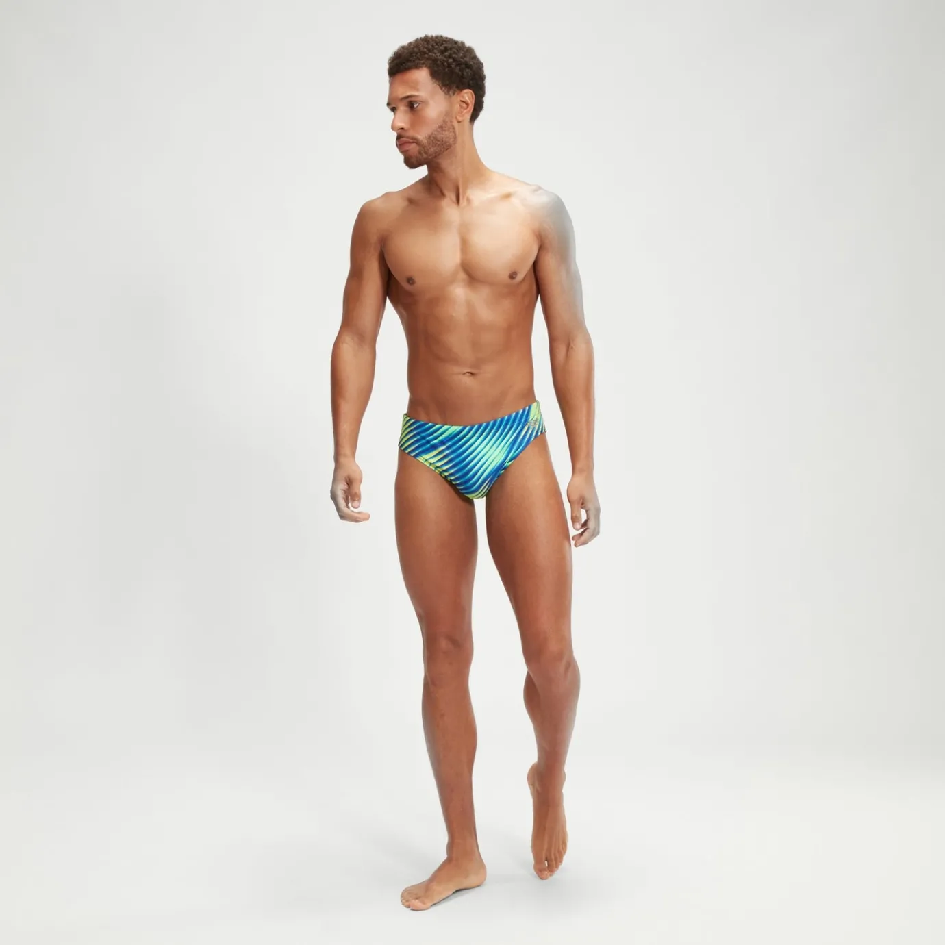 Men's Allover 7cm Allover Digital Brief Black/Blue*Speedo Best Sale
