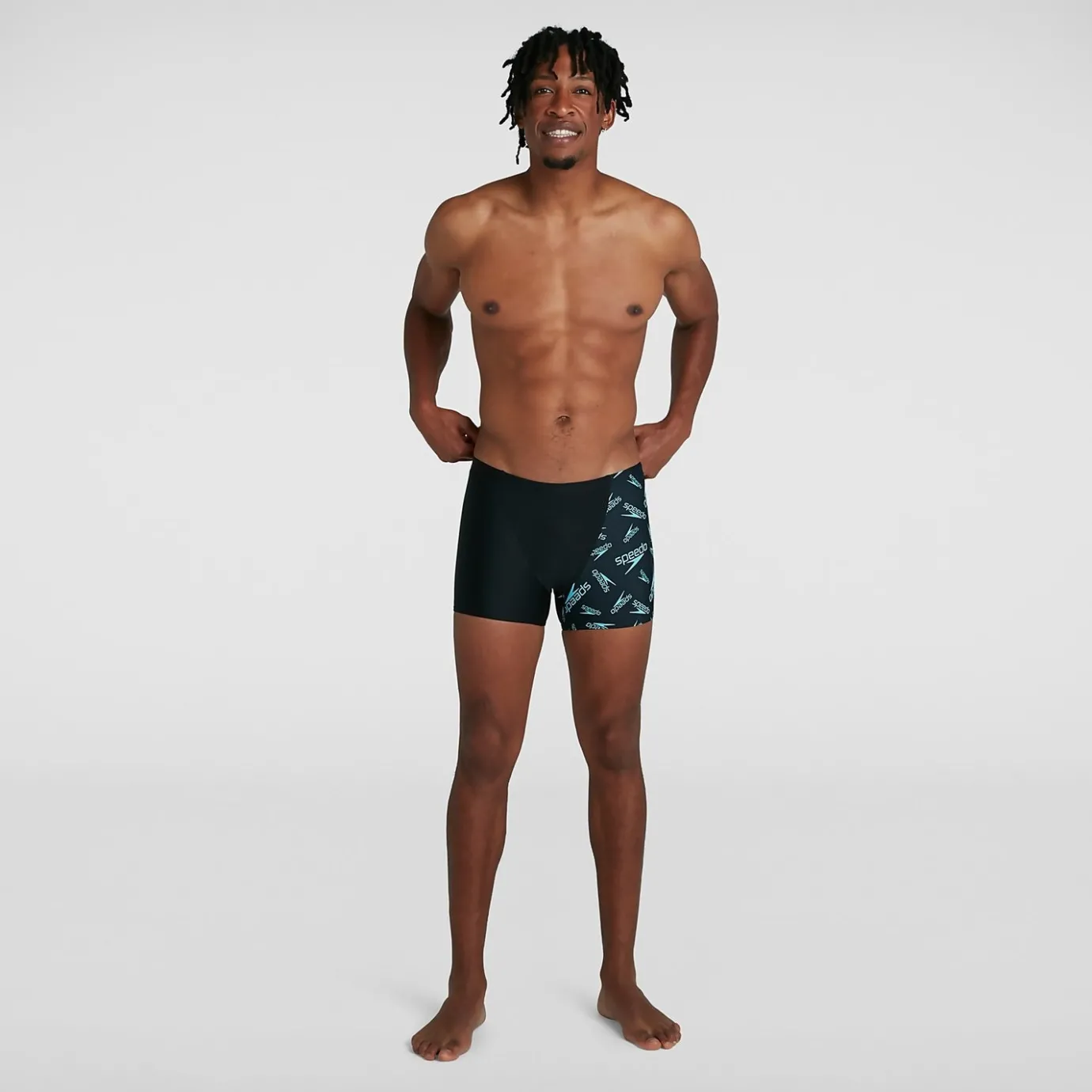 Men's Allover V-Cut Aquashort Black*Speedo Shop