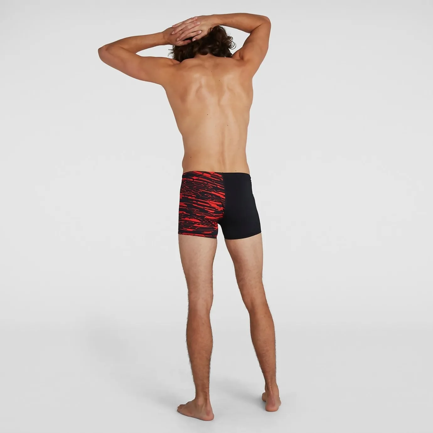 Men's Allover V-Cut Aquashort Black*Speedo Hot