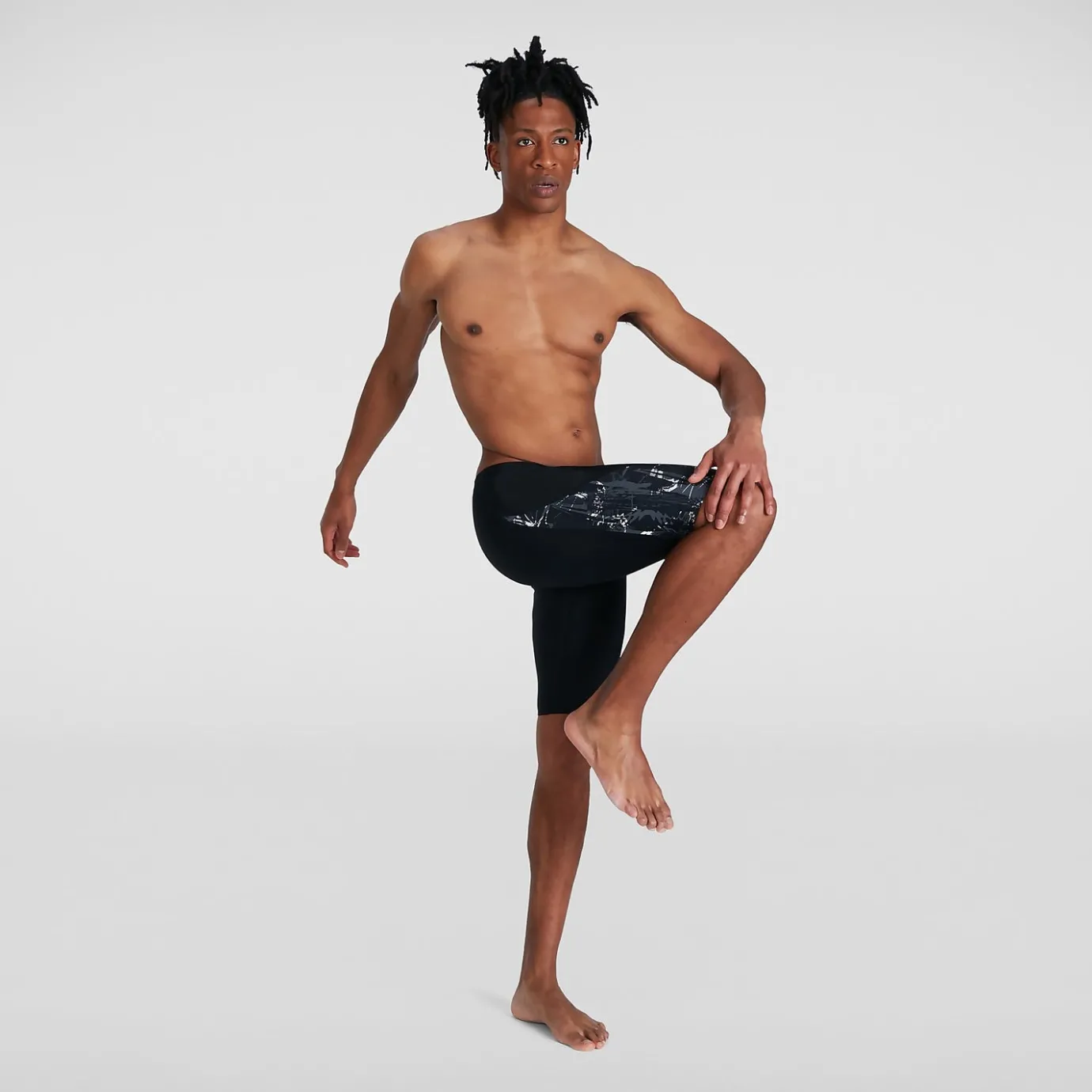 Men's Allover V-Cut Jammer Black/Grey*Speedo Shop
