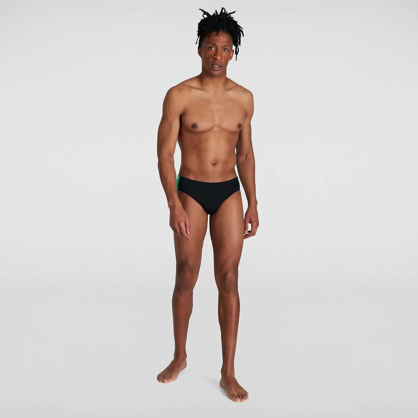 Men's Boom Logo Splice 7cm Brief Black/Green*Speedo Best Sale