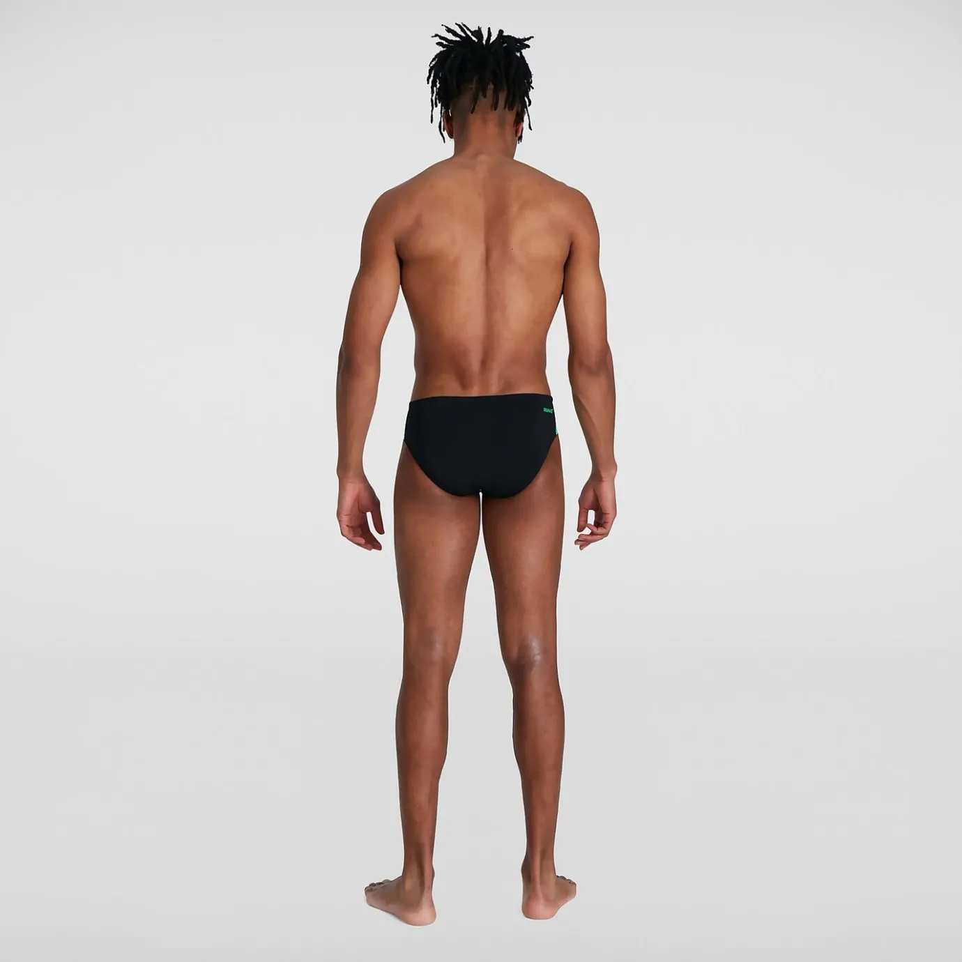Men's Boom Logo Splice 7cm Brief Black/Green*Speedo Best Sale