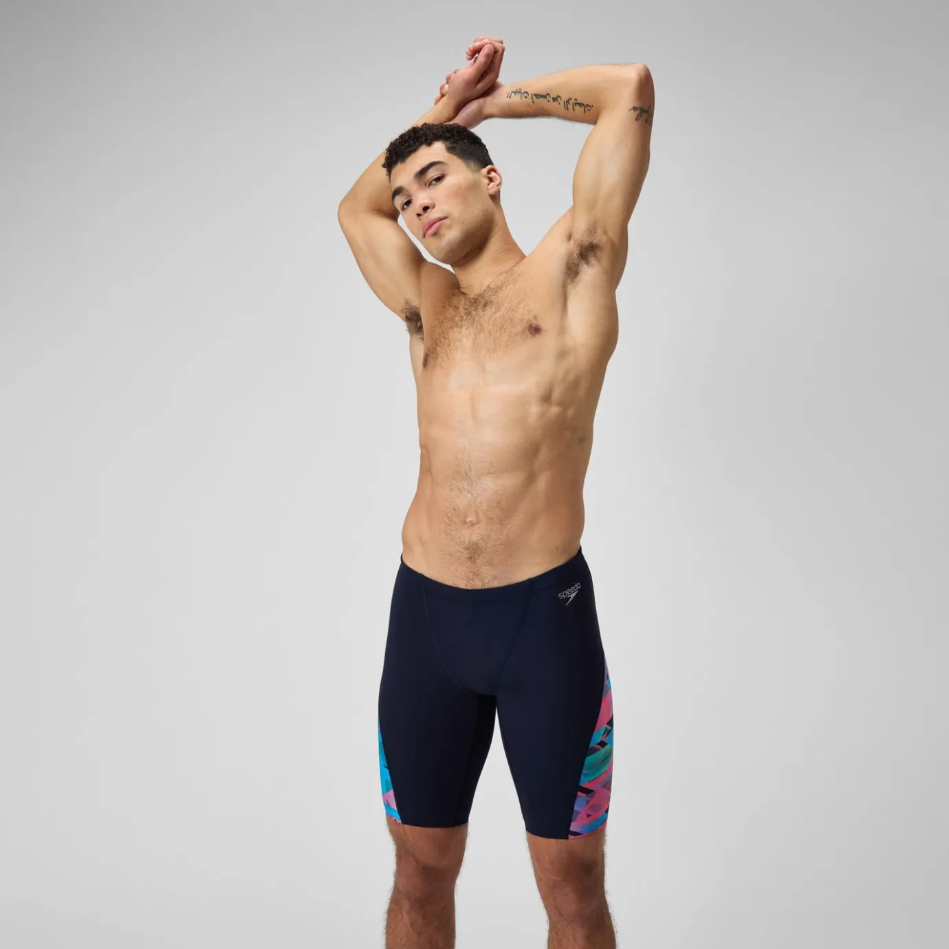 Men's Club Training Allover Digi V-Cut Jammer Navy/Red*Speedo Cheap
