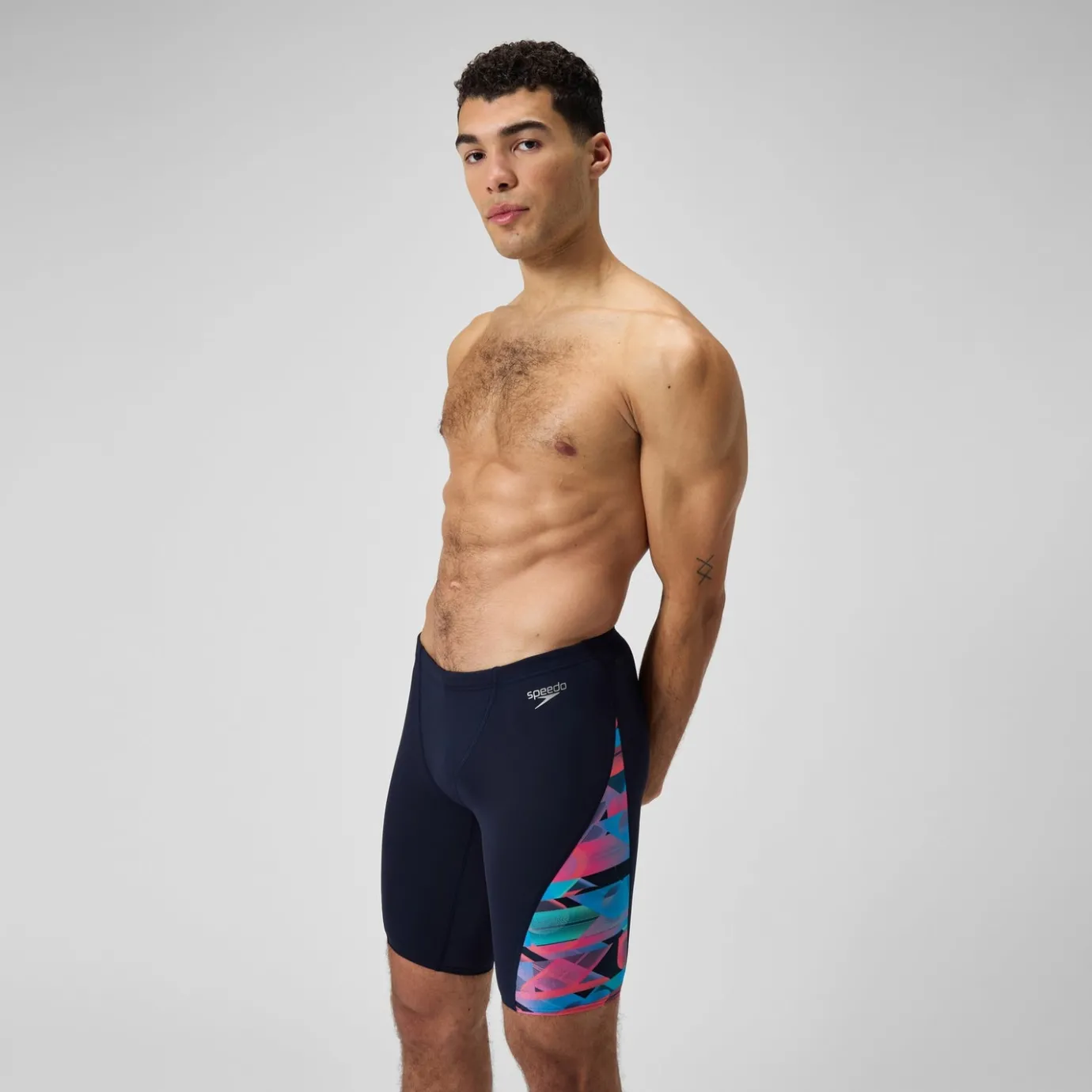 Men's Club Training Allover Digi V-Cut Jammer Navy/Red*Speedo Cheap