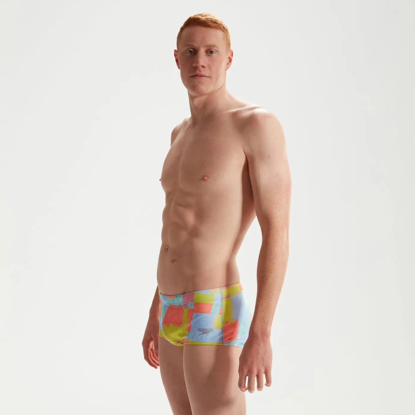 Men's Club Training 17cm Allover Digital Brief Coral/Green/Blue*Speedo Store