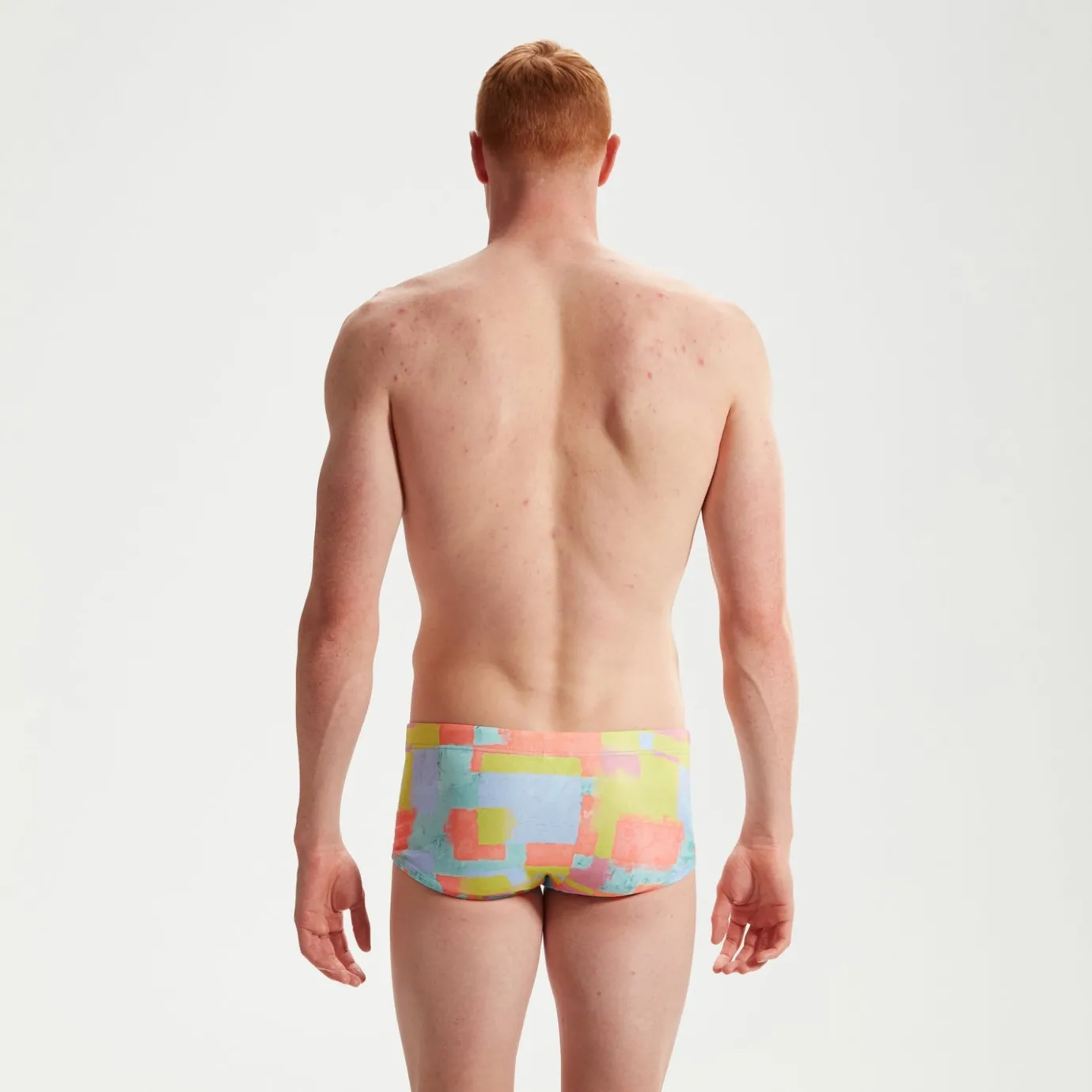Men's Club Training 17cm Allover Digital Brief Coral/Green/Blue*Speedo Store