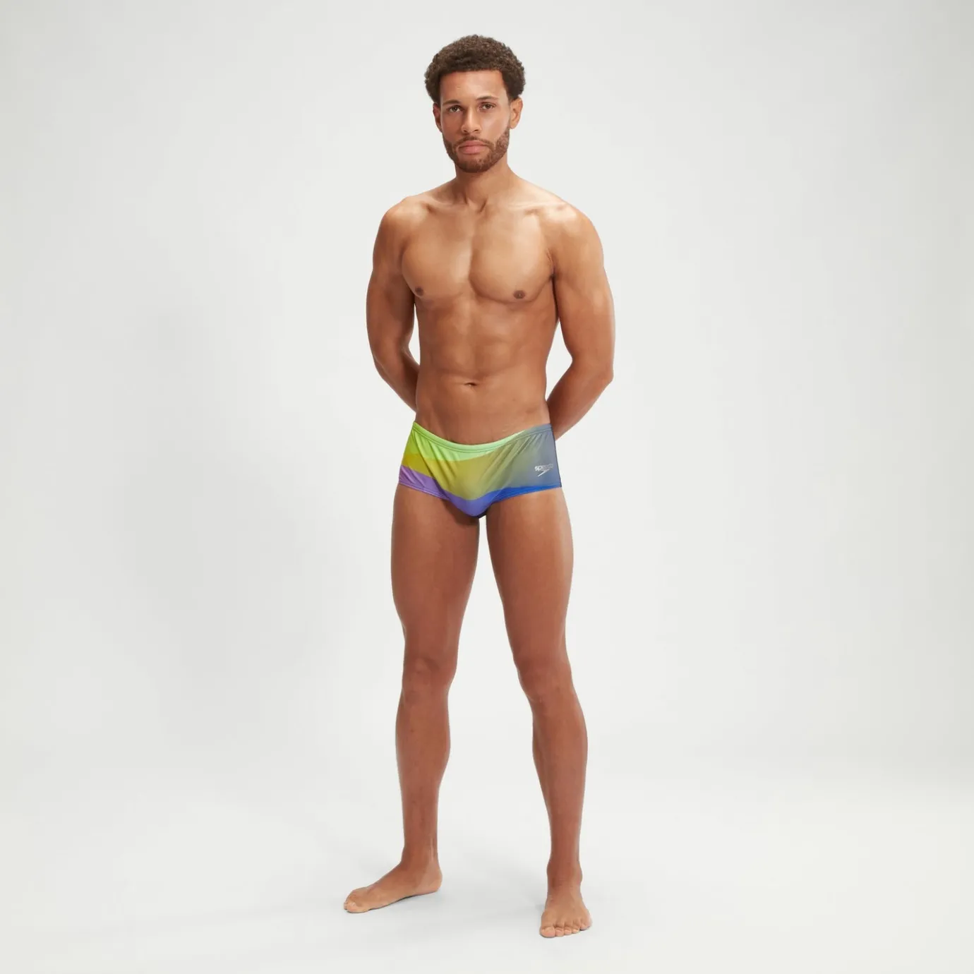 Men's 14cm Allover Digital Brief Black/Purple*Speedo Clearance